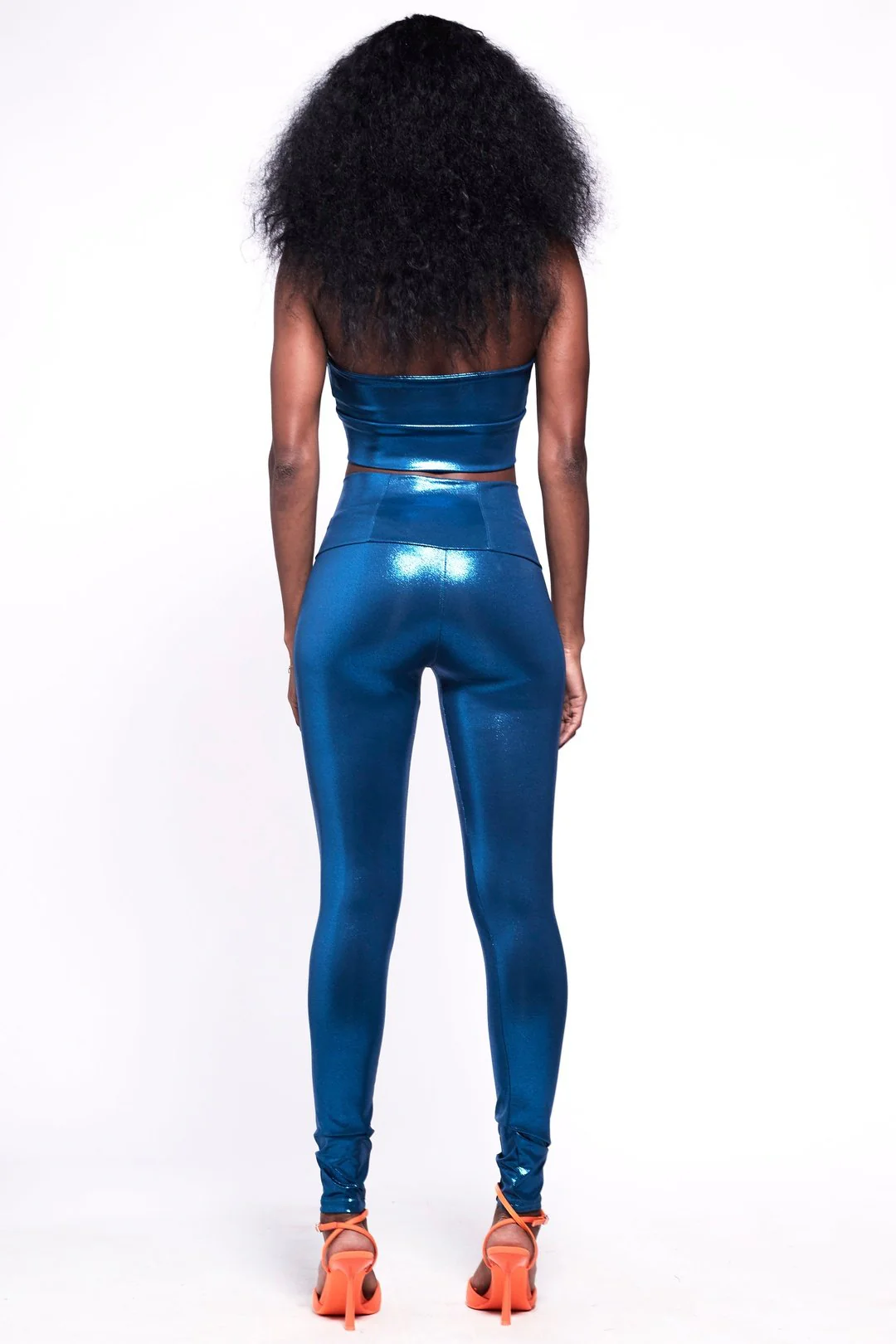 AGNETHA Petrol Blue Disco Pants - Image 3