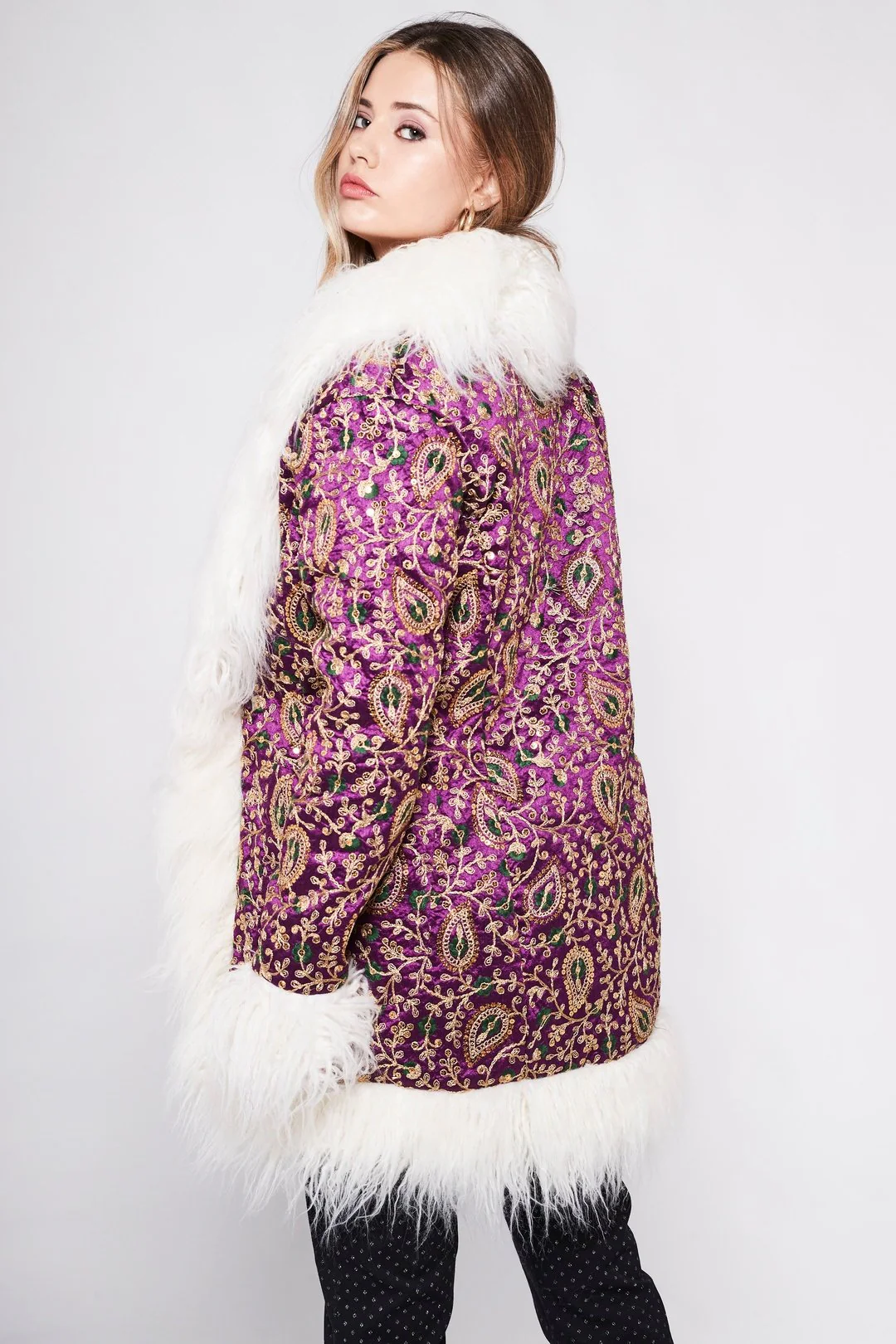 BONNIE Afghan Coat Purple - Image 3