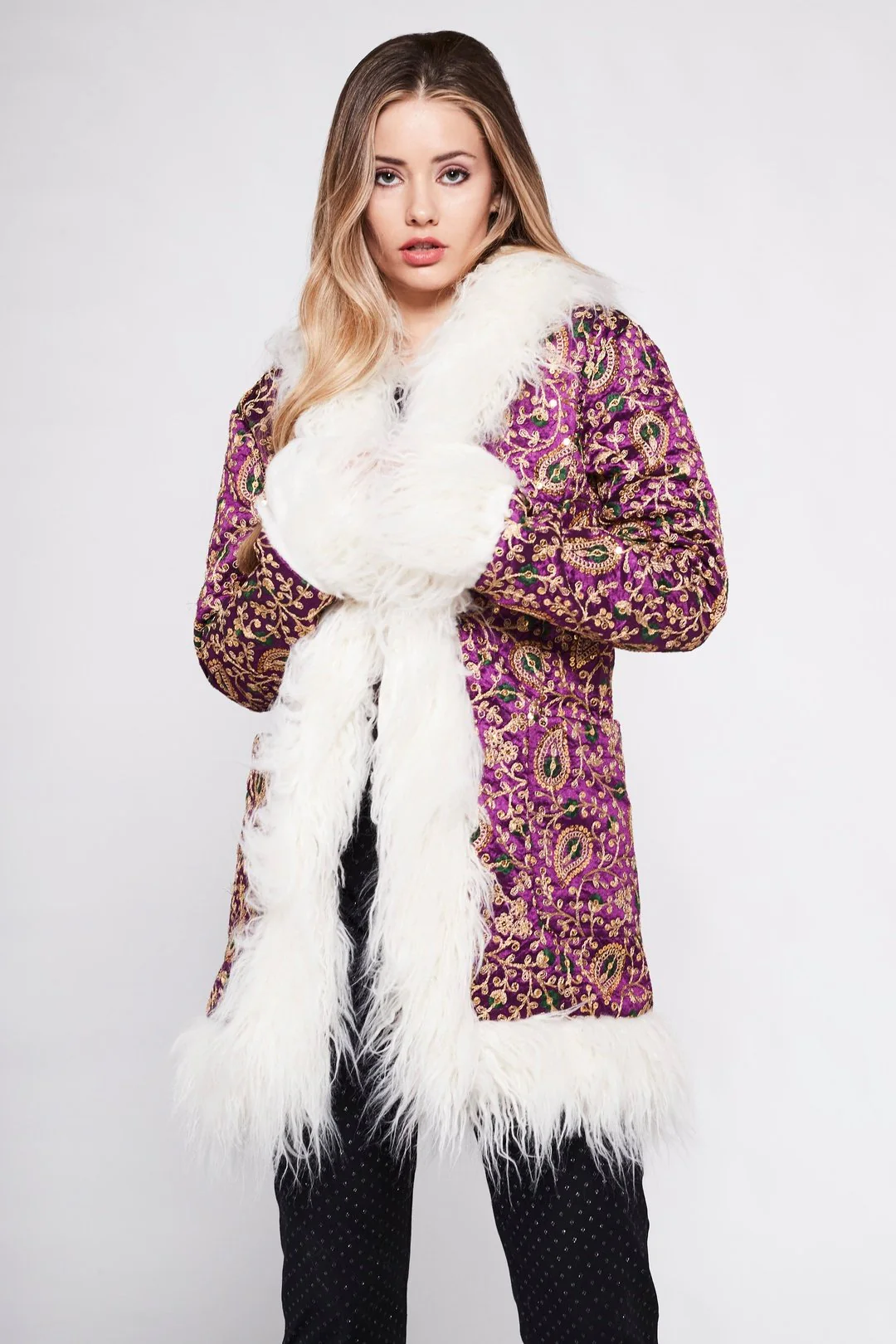 BONNIE Afghan Coat Purple - Image 5