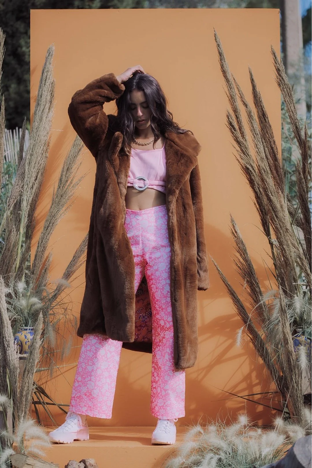 BUFFY faux fur coat - Bear Brown - Image 3