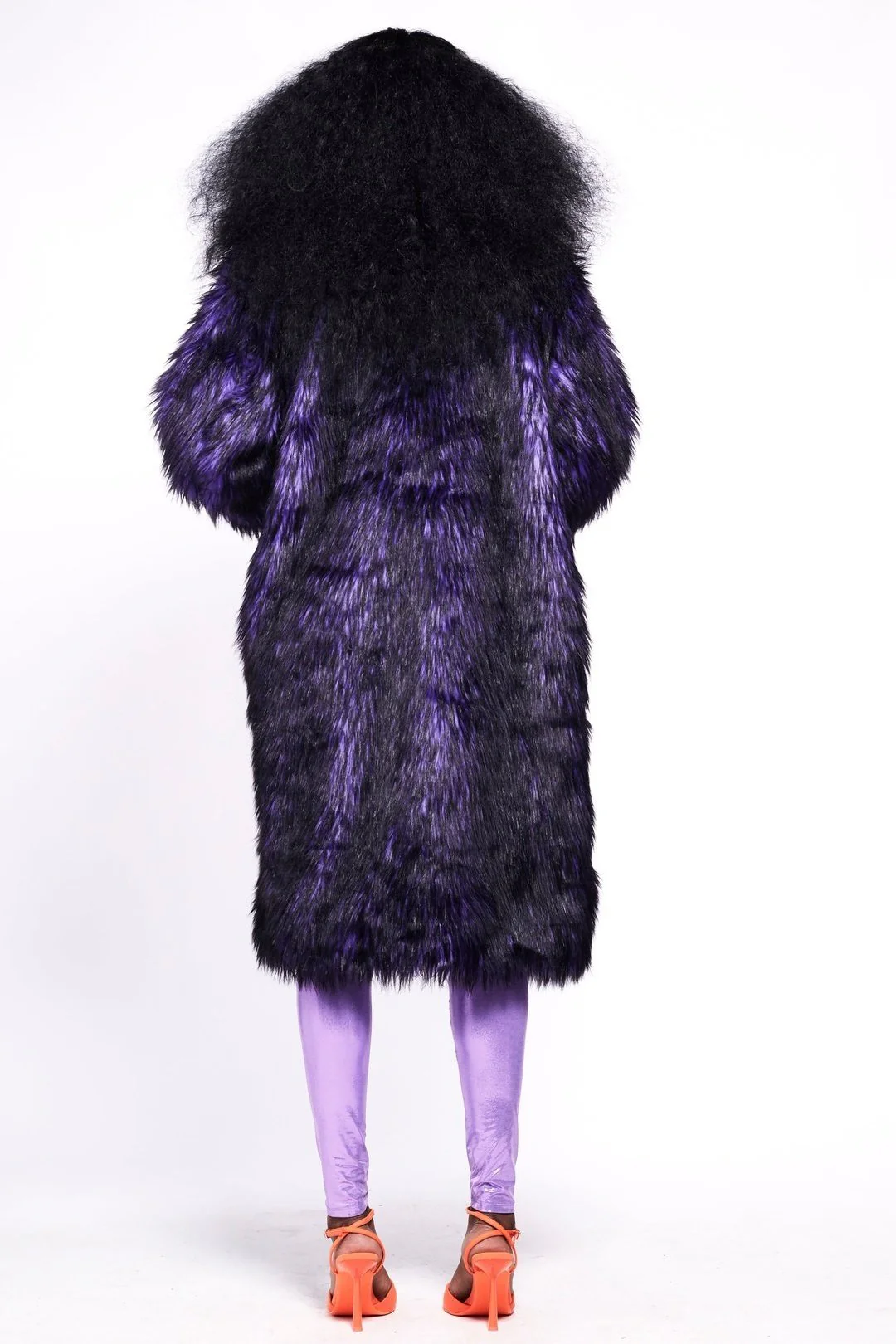 BUFFY Faux Fur Coat - Purple Rain - Image 5
