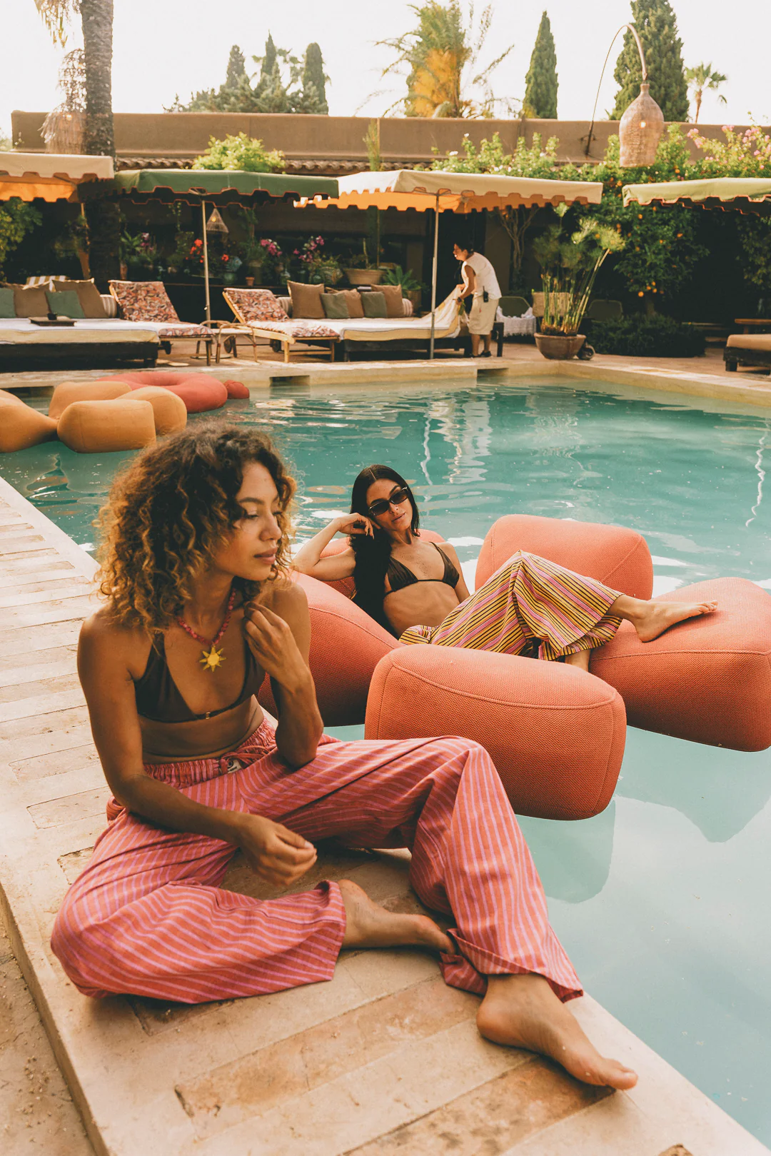 Cabana Stripe Pants - Pink - Image 10