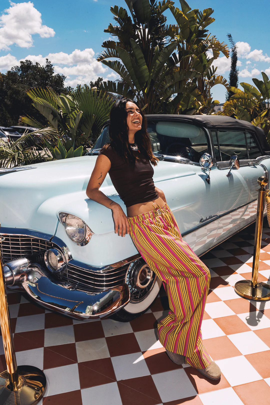 Cabana Stripe Pants - Yellow and Pink - Image 13