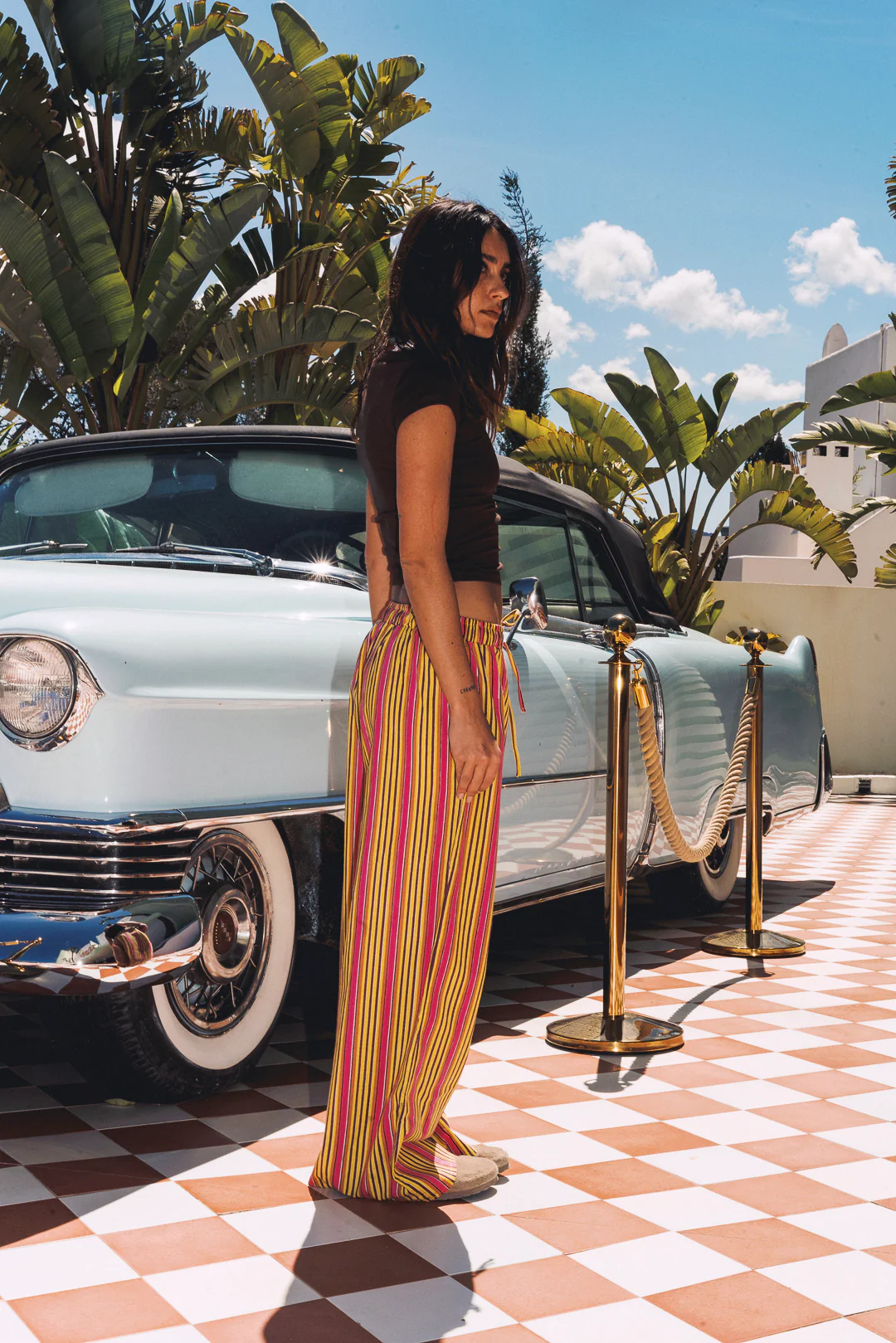 Cabana Stripe Pants - Yellow and Pink - Image 5