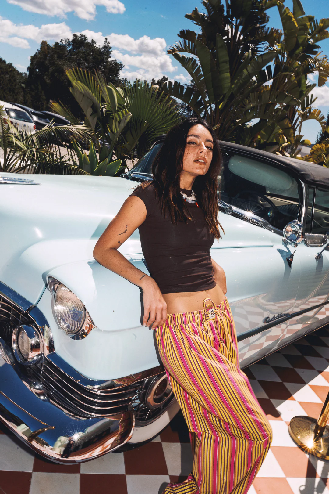 Cabana Stripe Pants - Yellow and Pink - Image 8