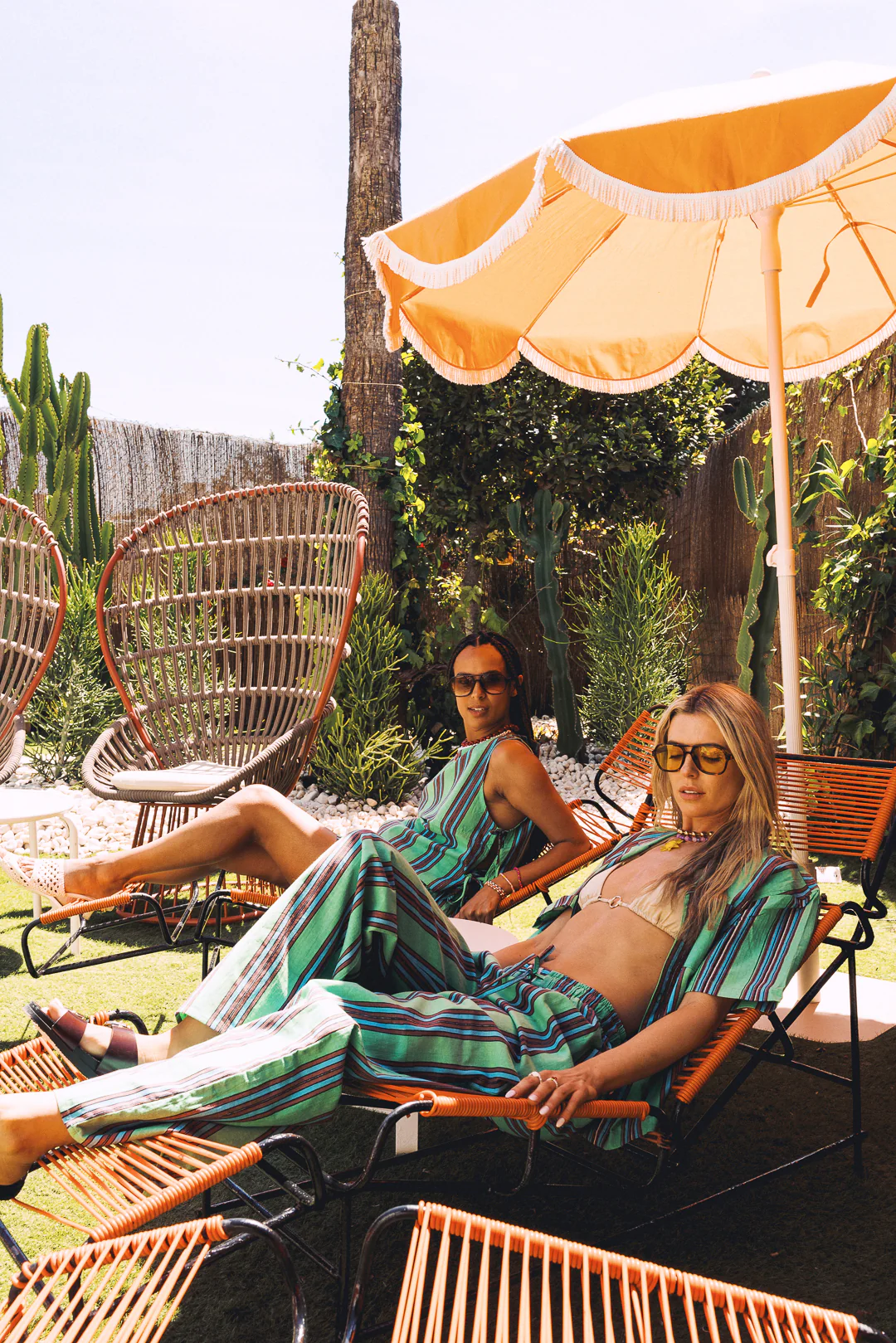 Cabana Stripe pants - Teal - Image 4