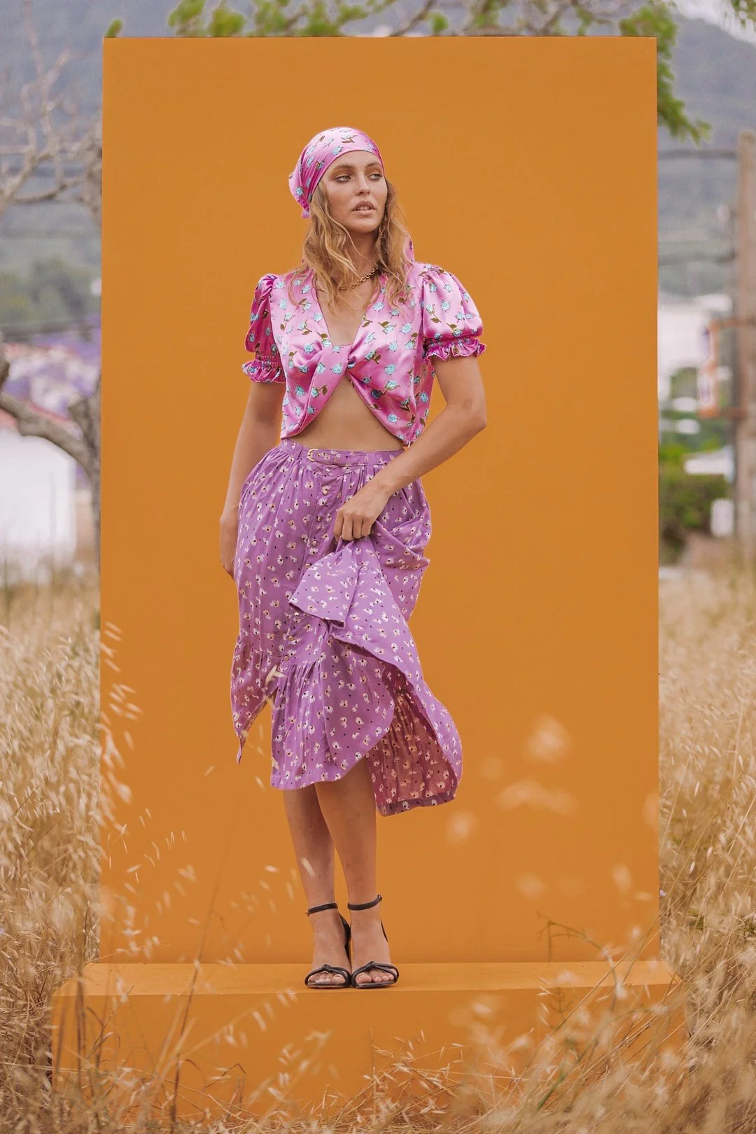 CANDICE Twisted Pink Short Crop Top - Image 4