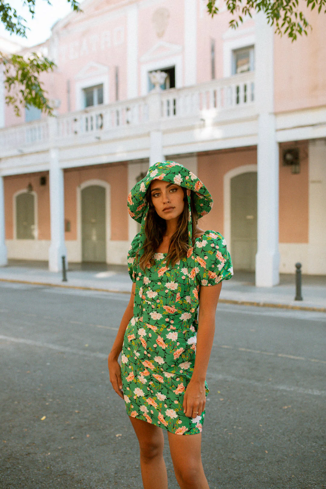CARLA mini dress - Green floral - Image 4
