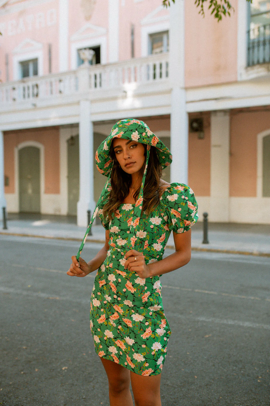 CARLA mini dress - Green floral - Image 6