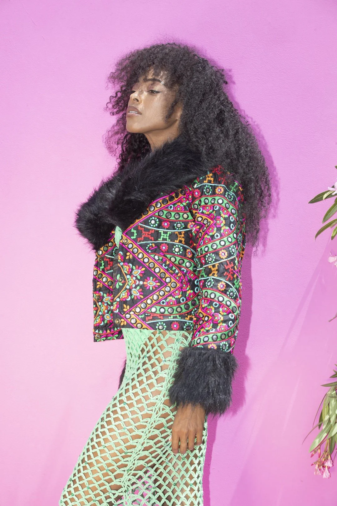 CAYOTE Afghan Bomber Jacket - Rainbow mirror - Image 5