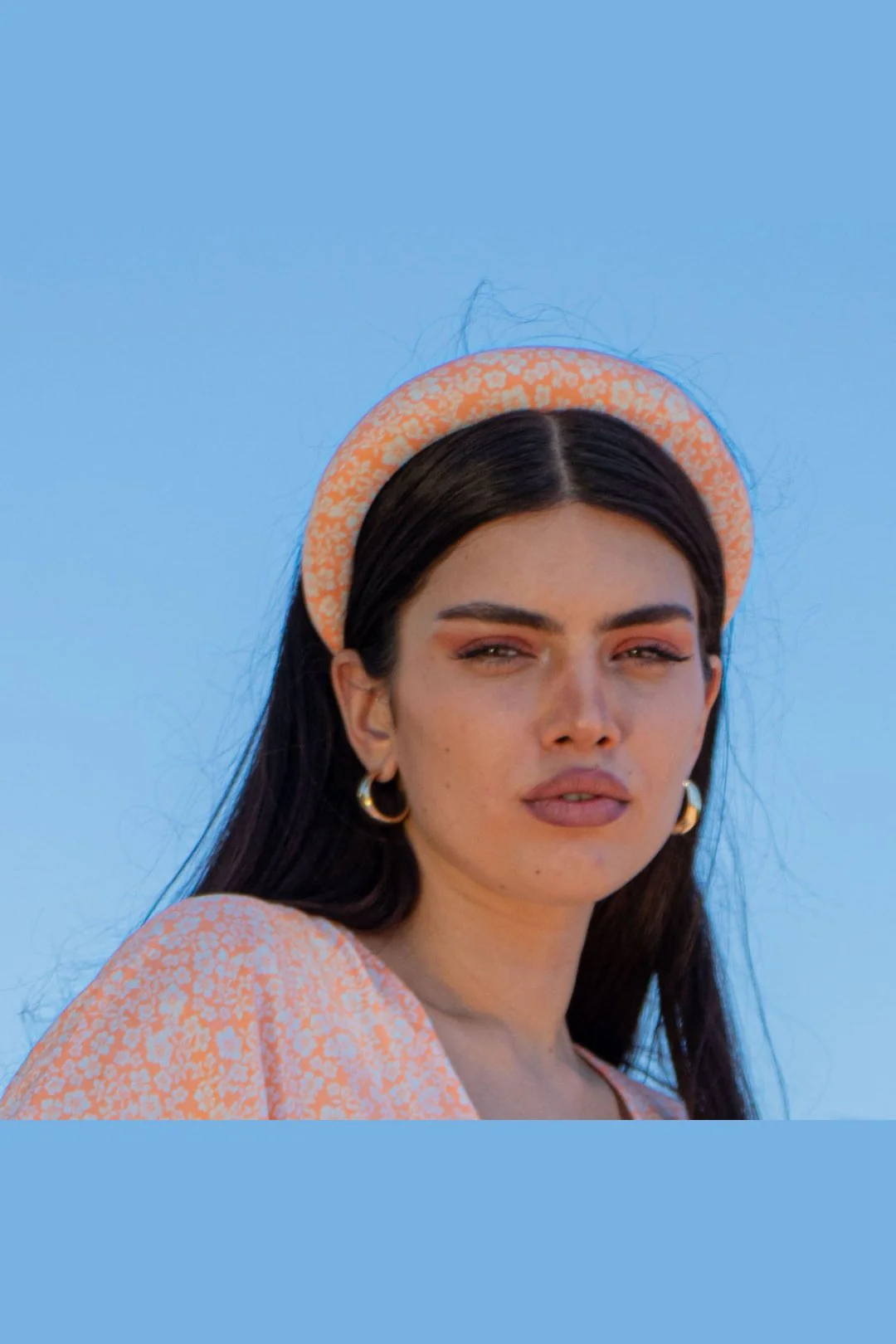 CHUNKY Alice Hair Band - Peachy Floral - Image 2