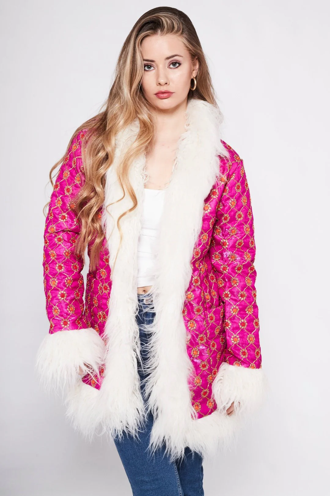 BONNIE Afghan Coat Hot Pink - Image 2