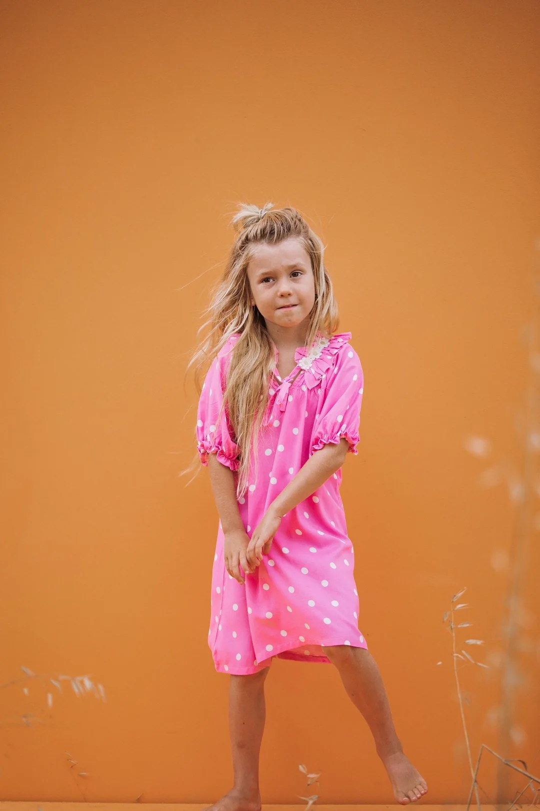 DAISY Dress - Pink Polka dot - Image 4