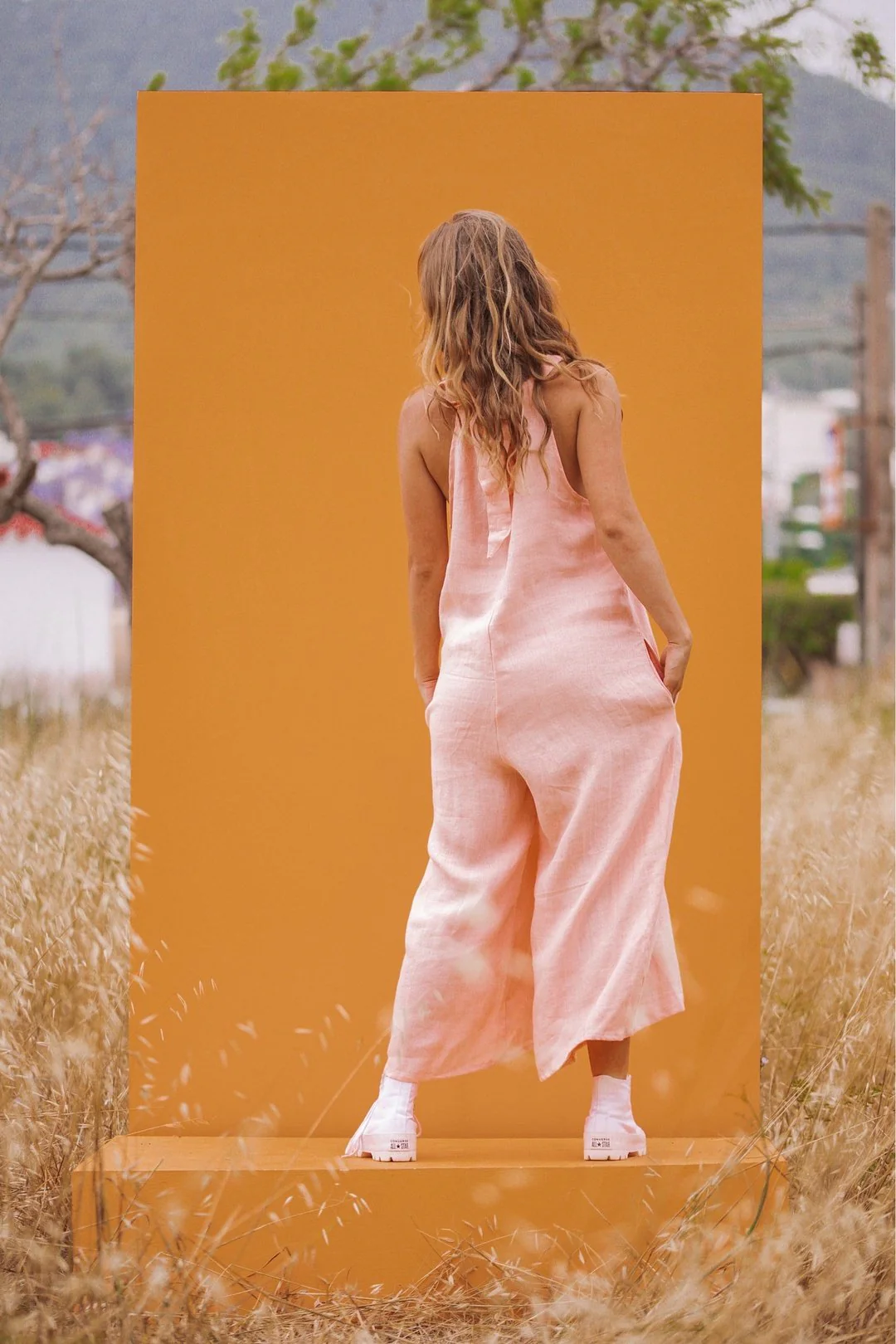 DANNA Baby Pink Linen Jumpsuit - Image 3