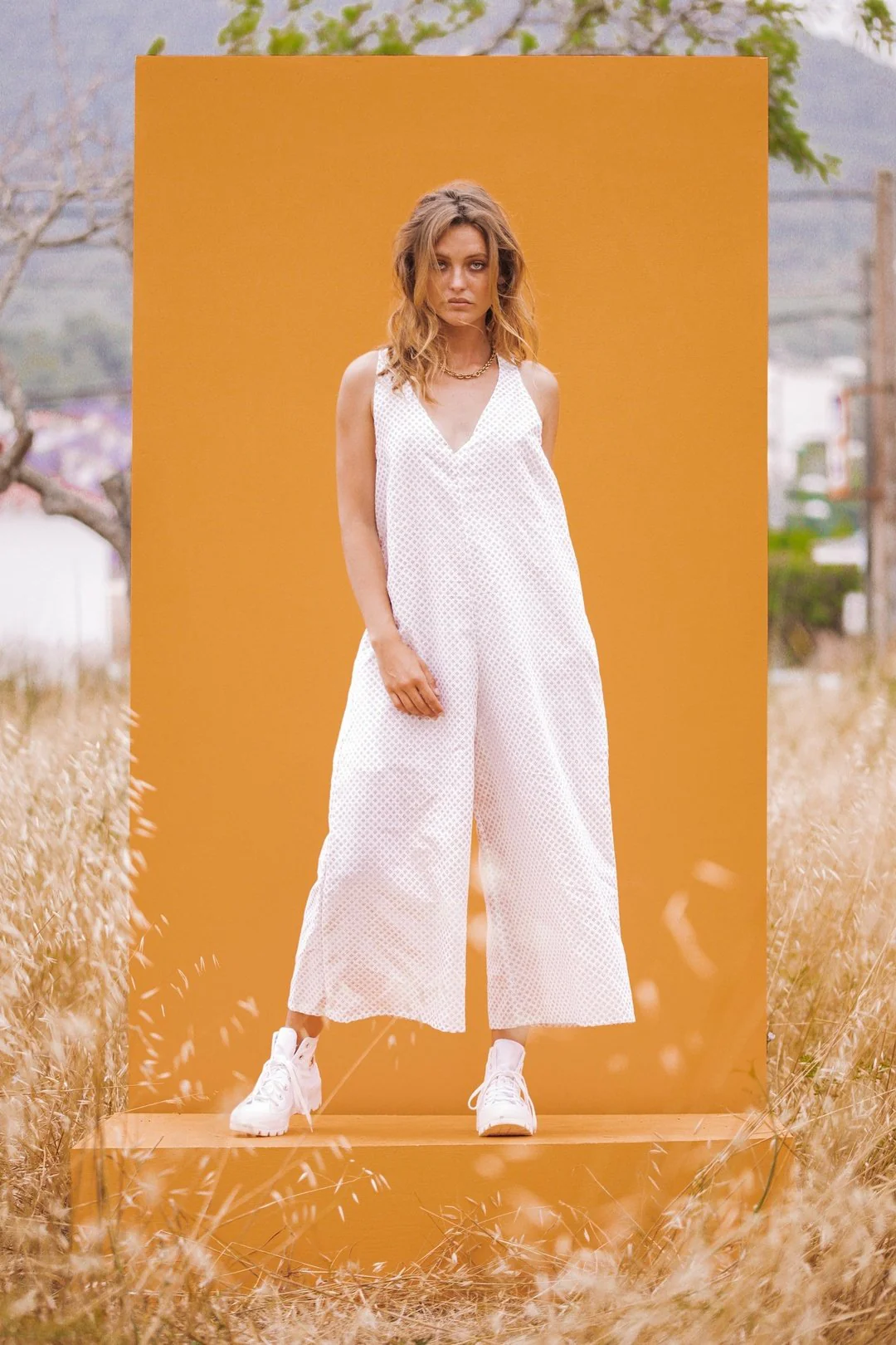 DANNA White Linen Jumpsuit - Image 4