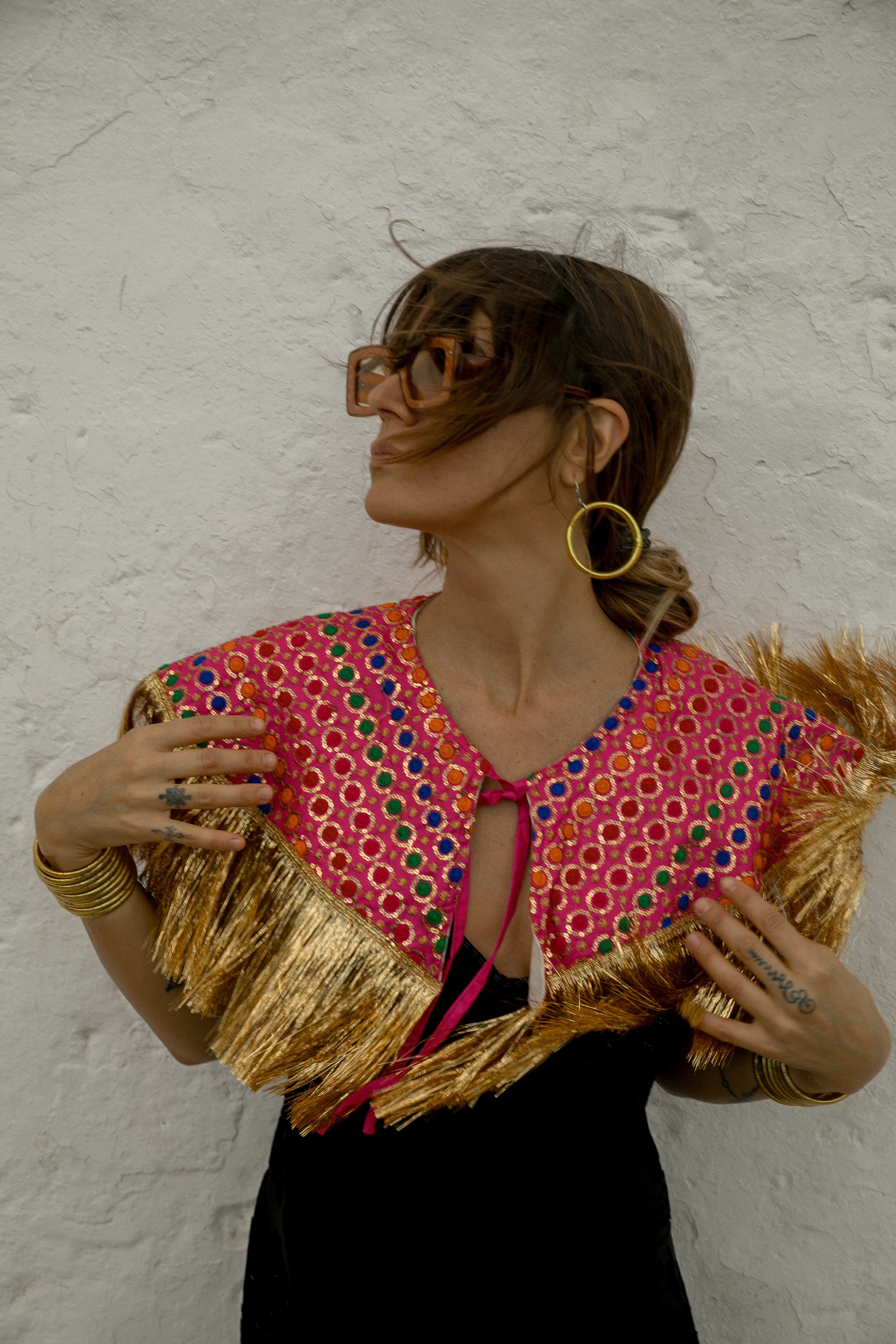 Danza collar - Pink sequin rainbow - Image 3