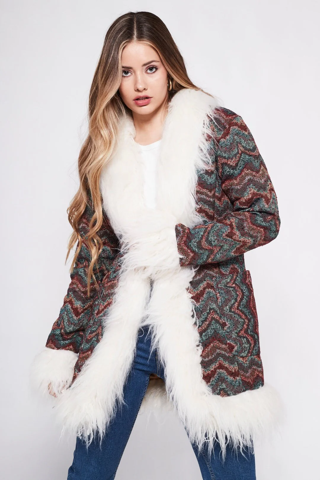 BONNIE Afghan Coat in Desert Rose - Image 3