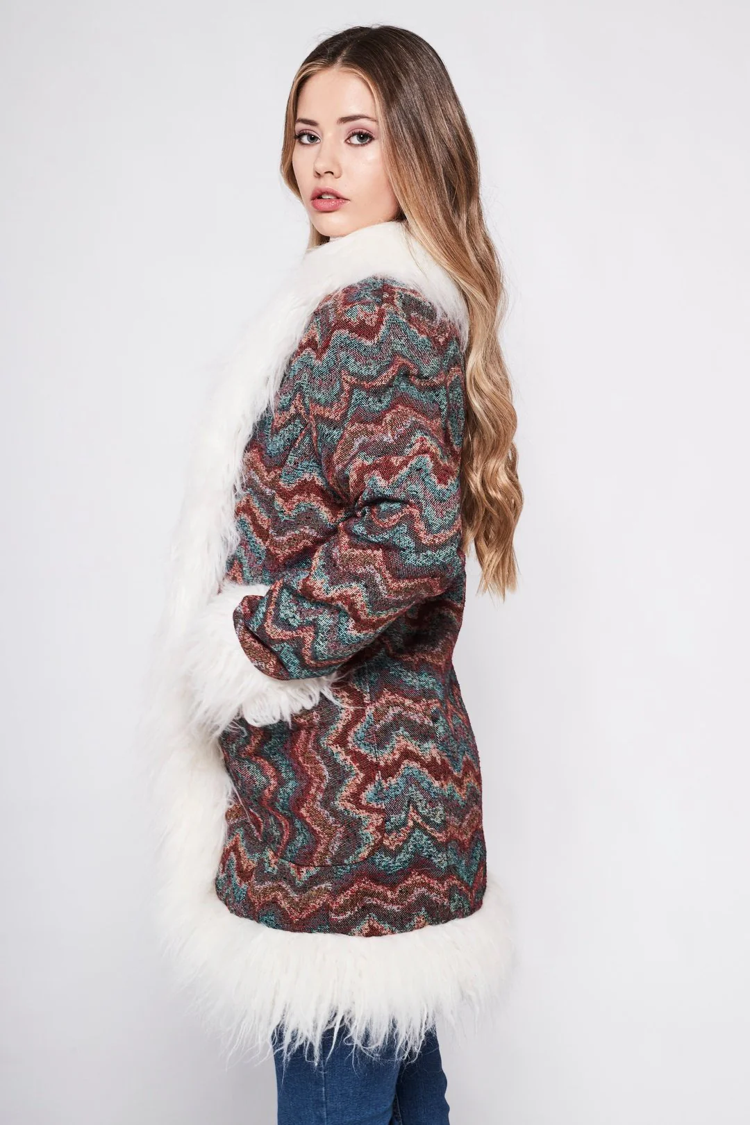 BONNIE Afghan Coat in Desert Rose - Image 5