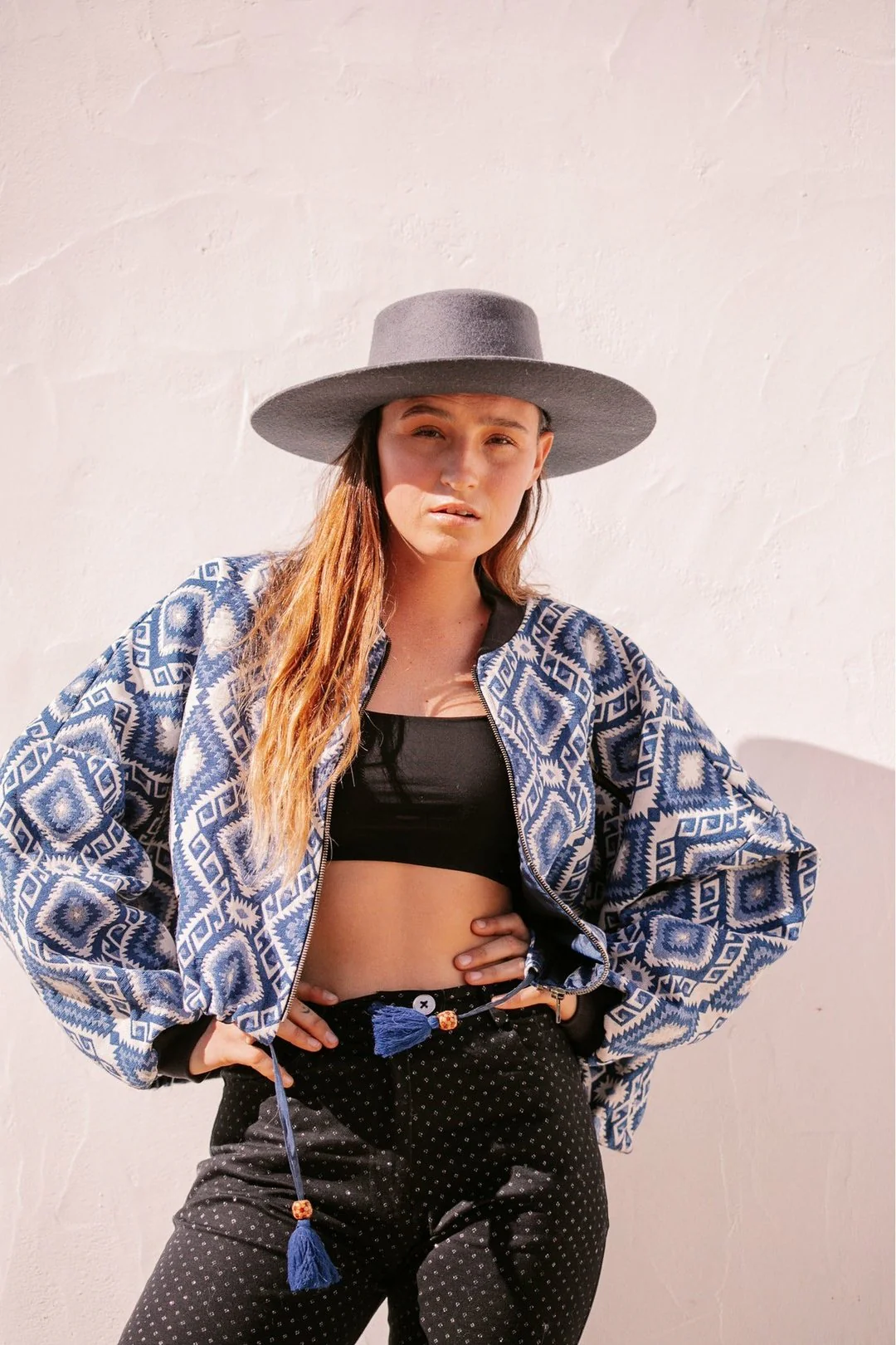 DION Bomber - Blue Woven Aztec - Image 6