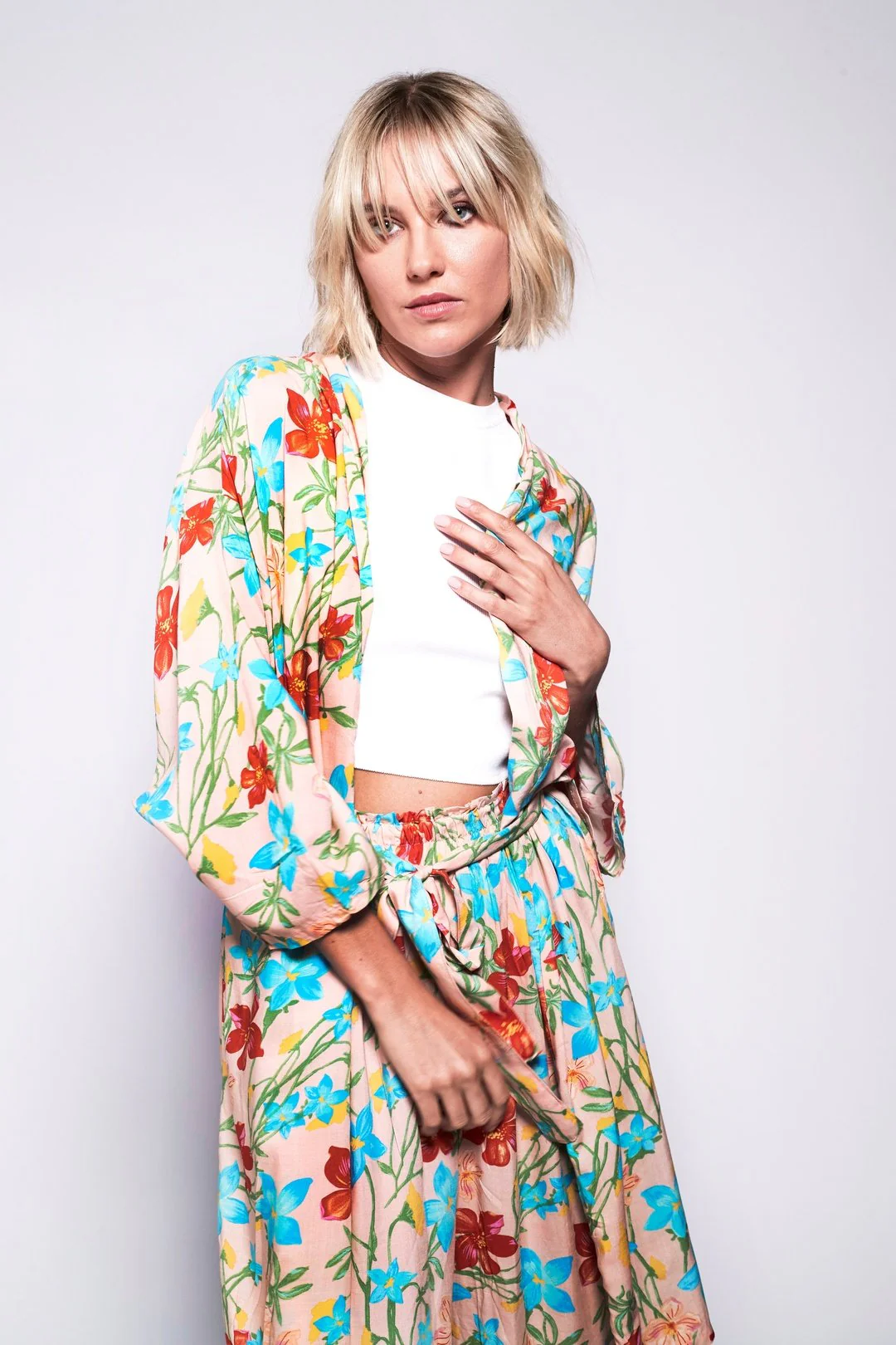 FORTY WINKS Tropical Peach Kimono Twinset - Image 4