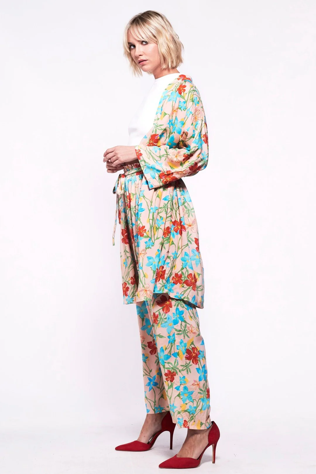 FORTY WINKS Tropical Peach Kimono Twinset - Image 6
