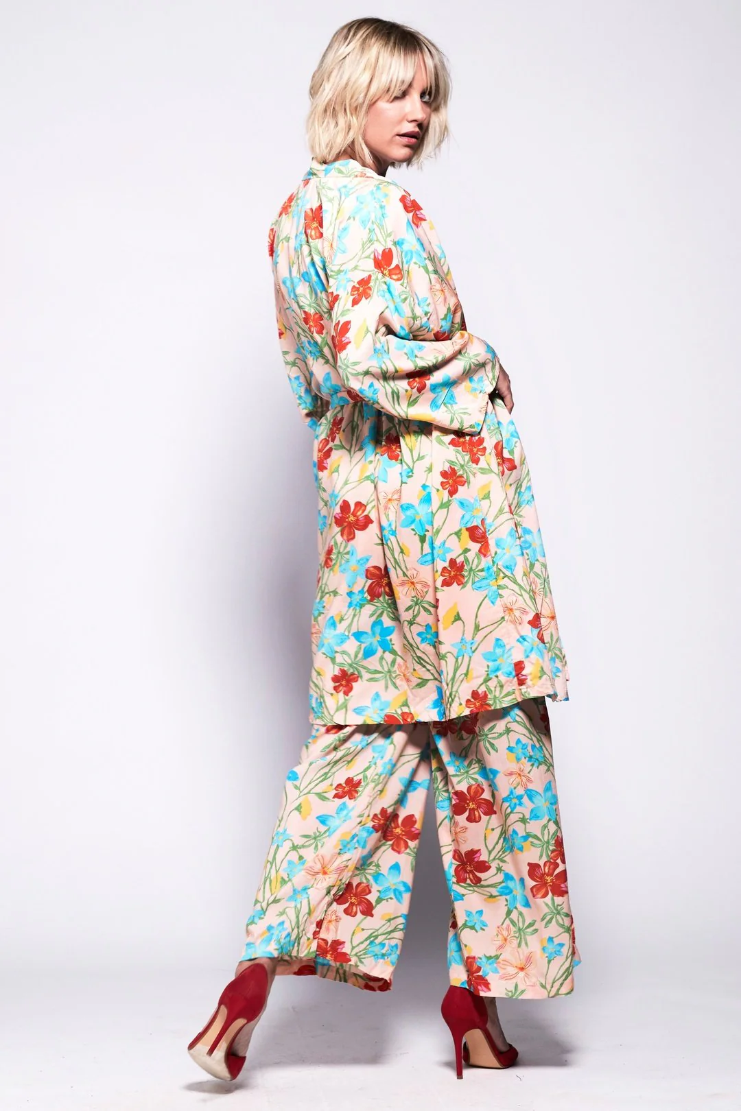 FORTY WINKS Tropical Peach Kimono Twinset - Image 8