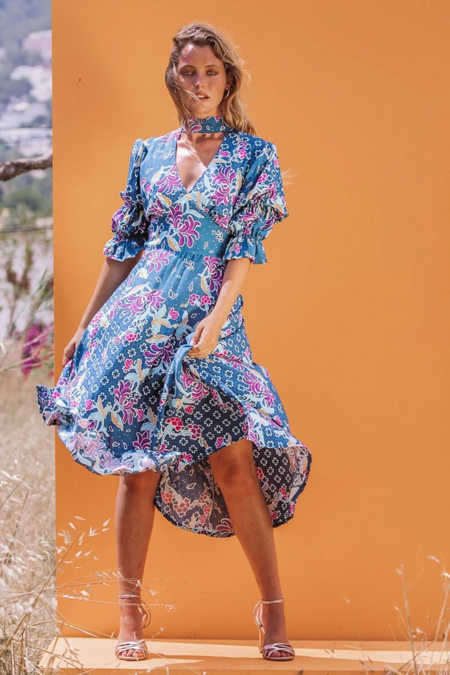GEMI Collar Dress - Blue - Image 2