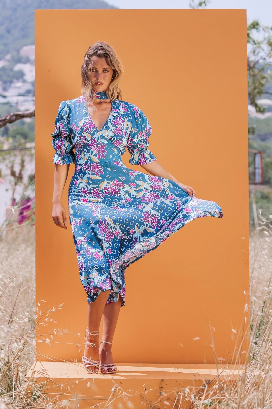 GEMI Collar Dress - Blue - Image 3
