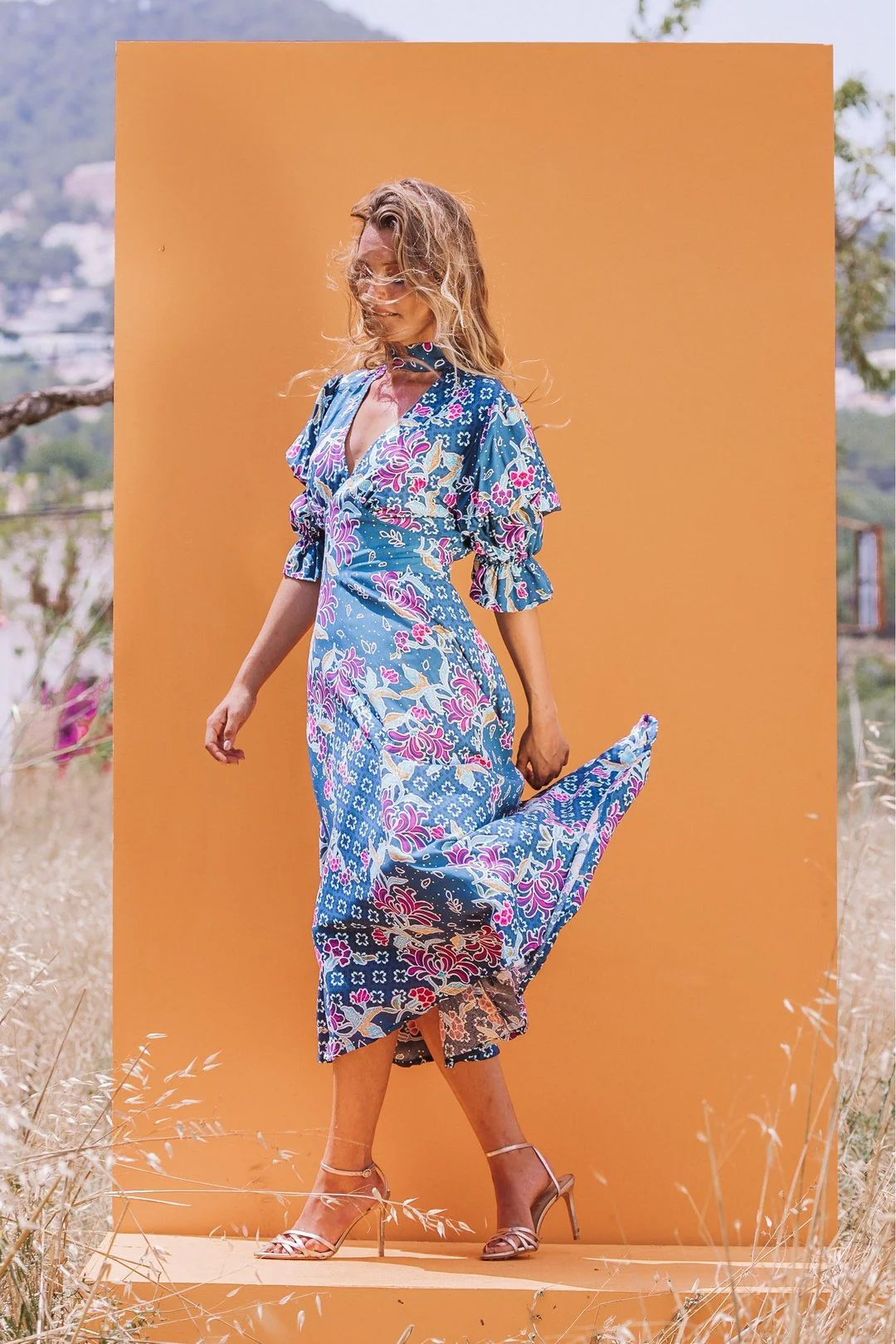 GEMI Collar Dress - Blue - Image 5