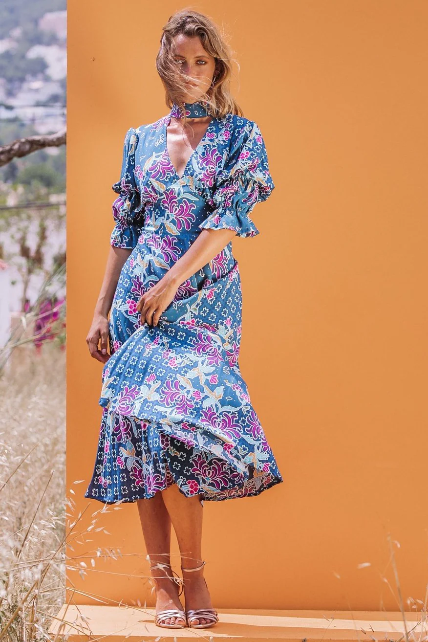 GEMI Collar Dress - Blue - Image 6