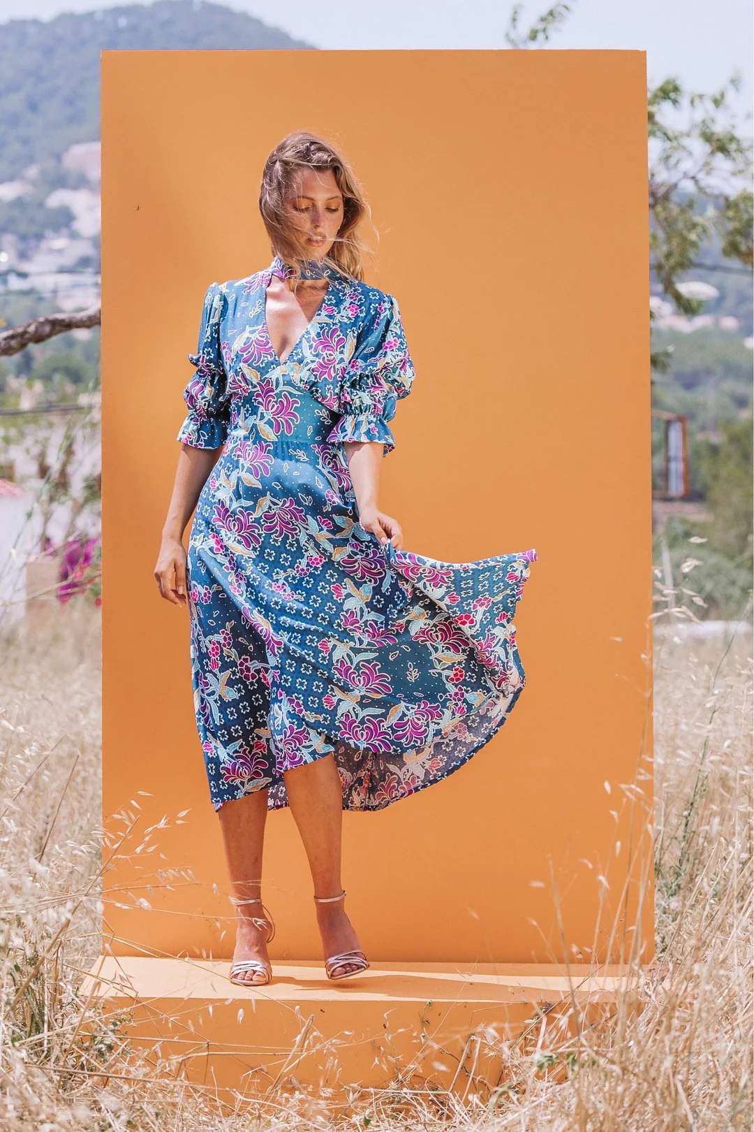 GEMI Collar Dress - Blue - Image 7