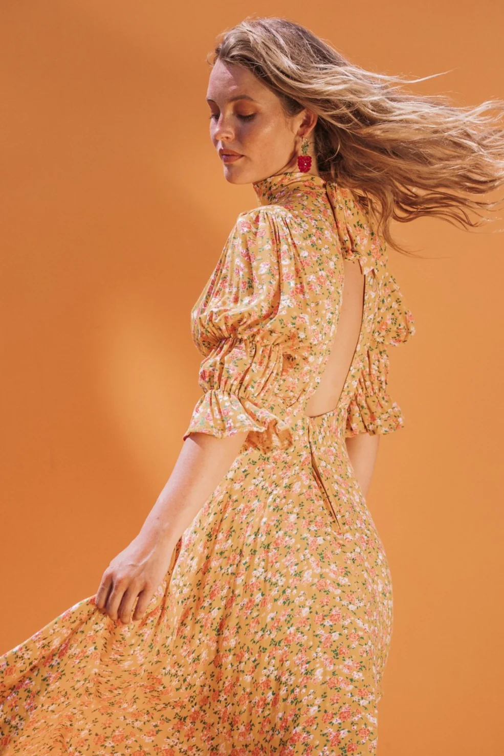 GEMI Collar Dress - Yellow - Image 2