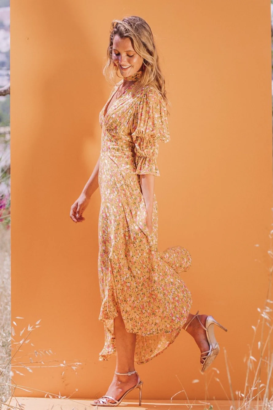 GEMI Collar Dress - Yellow - Image 4