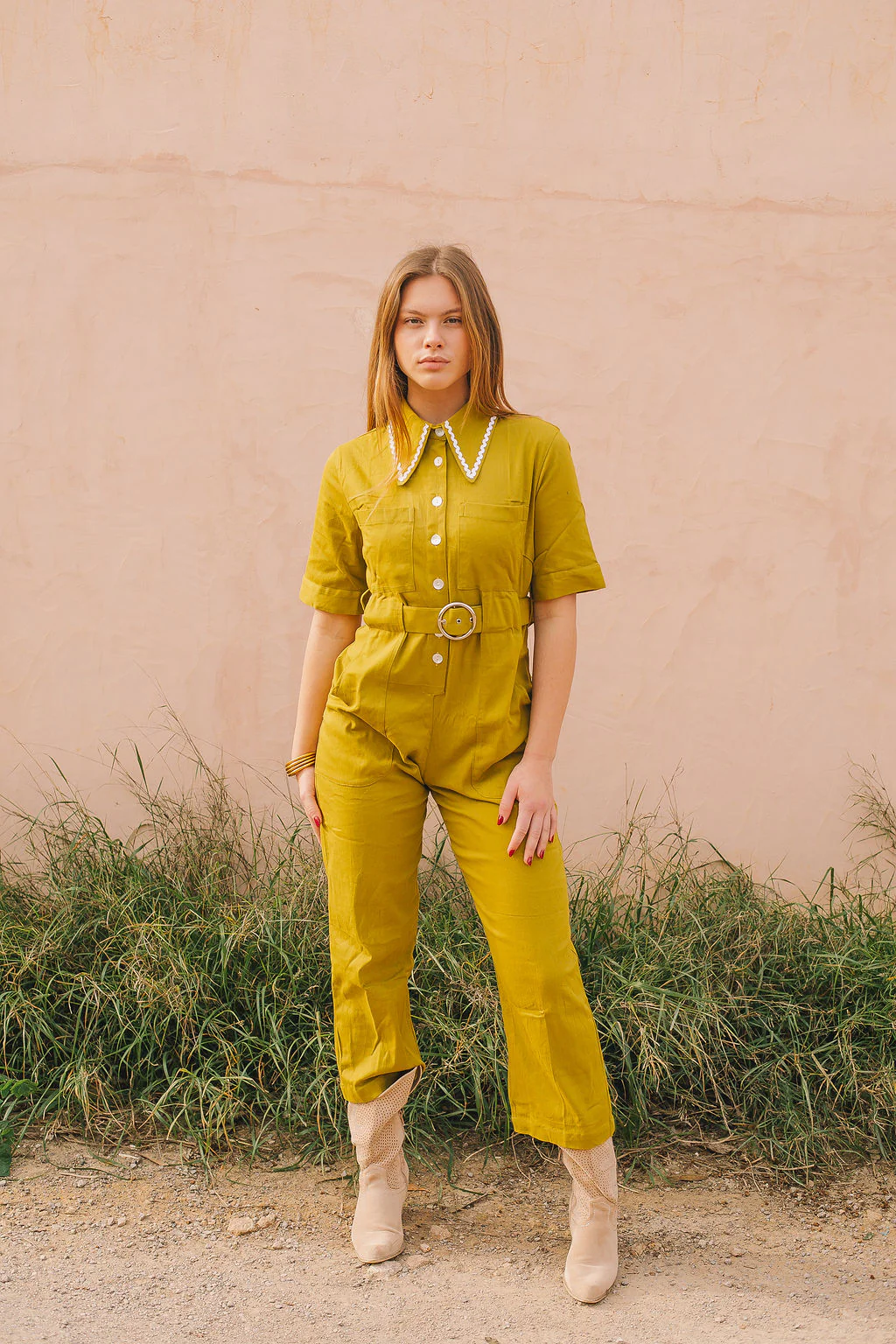 HEIDI Retro Jumpsuit - Citrine - Image 3