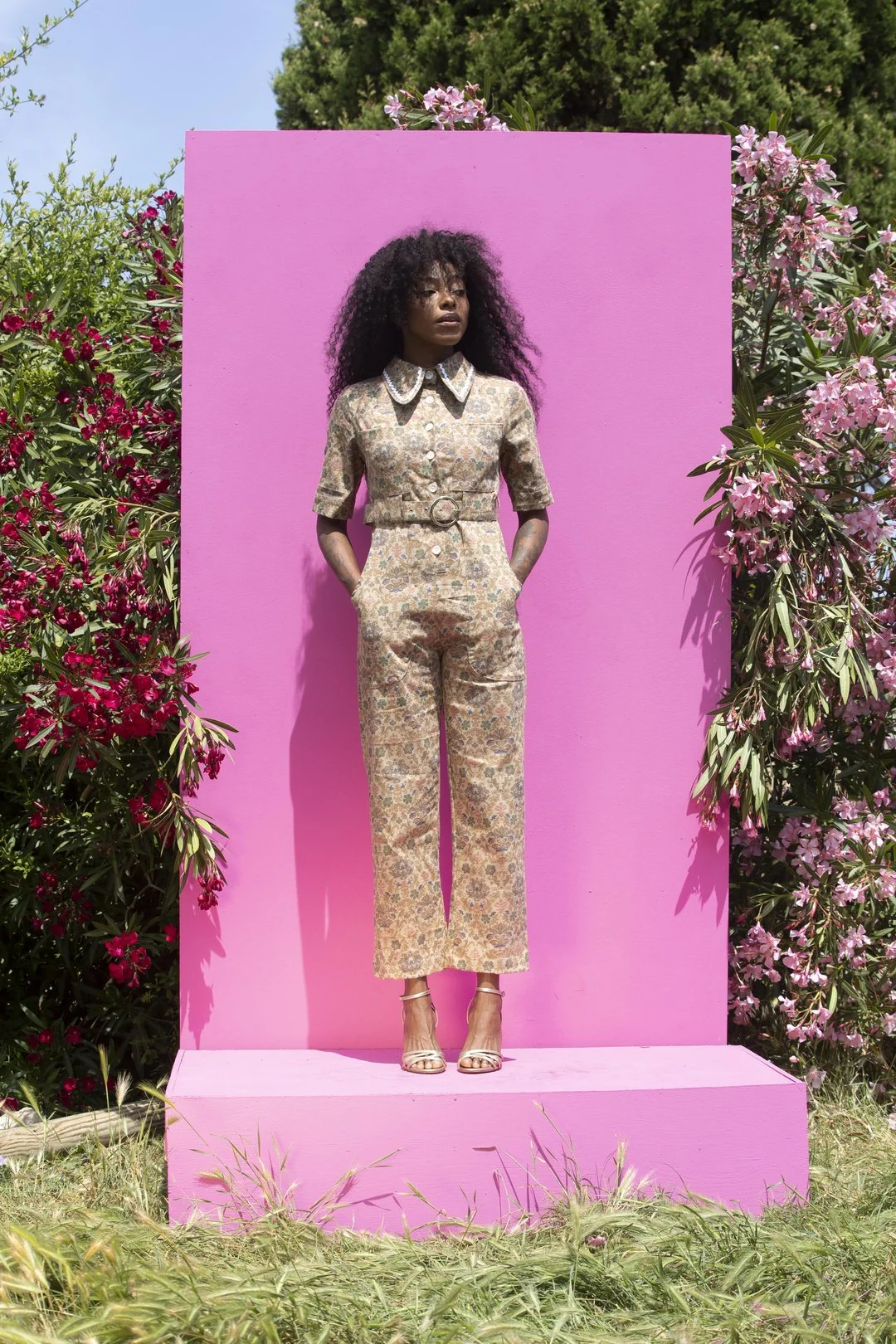 HEIDI Retro Jumpsuit - Paisley Print - Image 3