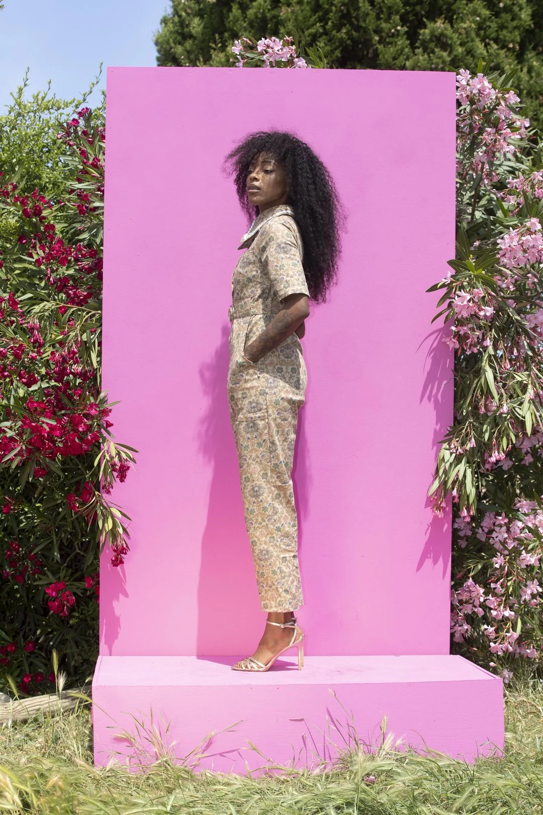 HEIDI Retro Jumpsuit - Paisley Print - Image 4