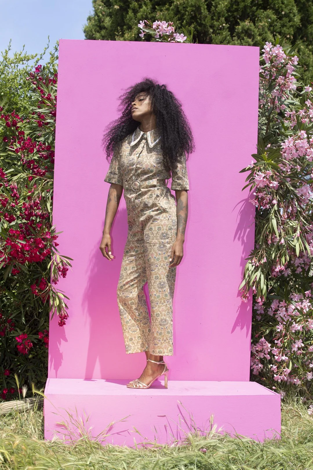 HEIDI Retro Jumpsuit - Paisley Print - Image 5