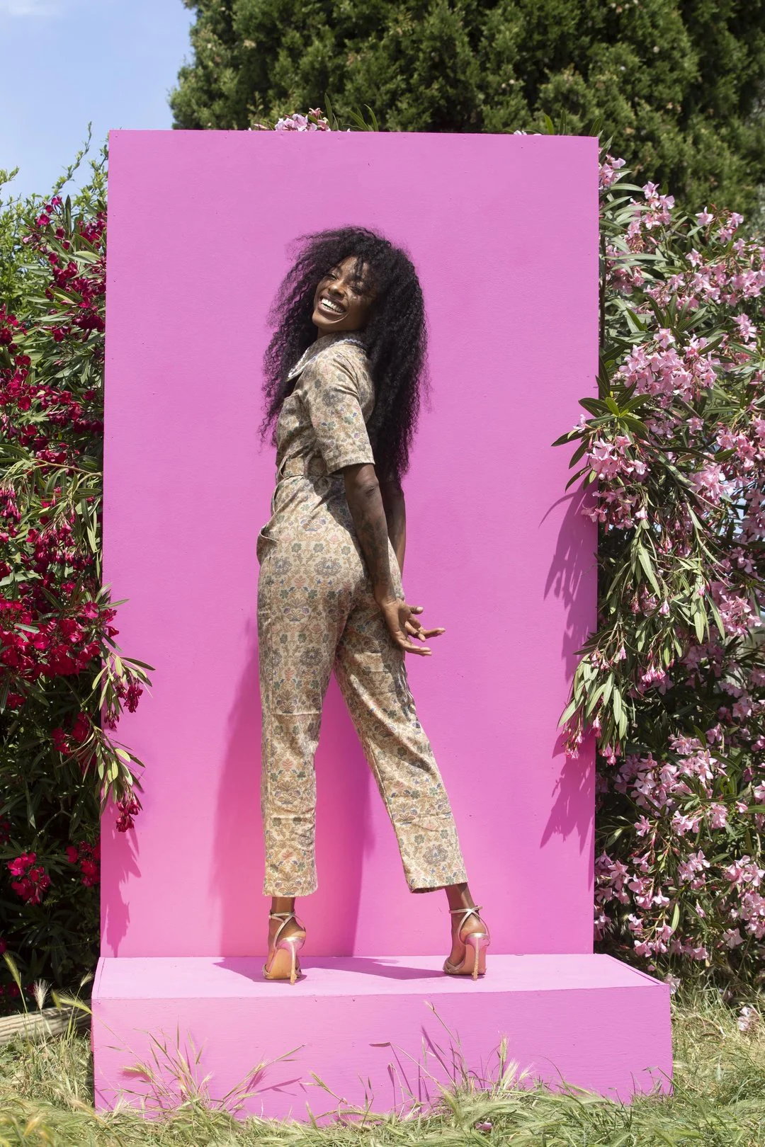 HEIDI Retro Jumpsuit - Paisley Print - Image 7