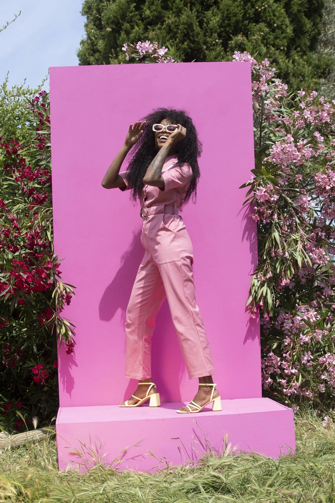 HEIDI Retro Jumpsuit - Pink - Image 11