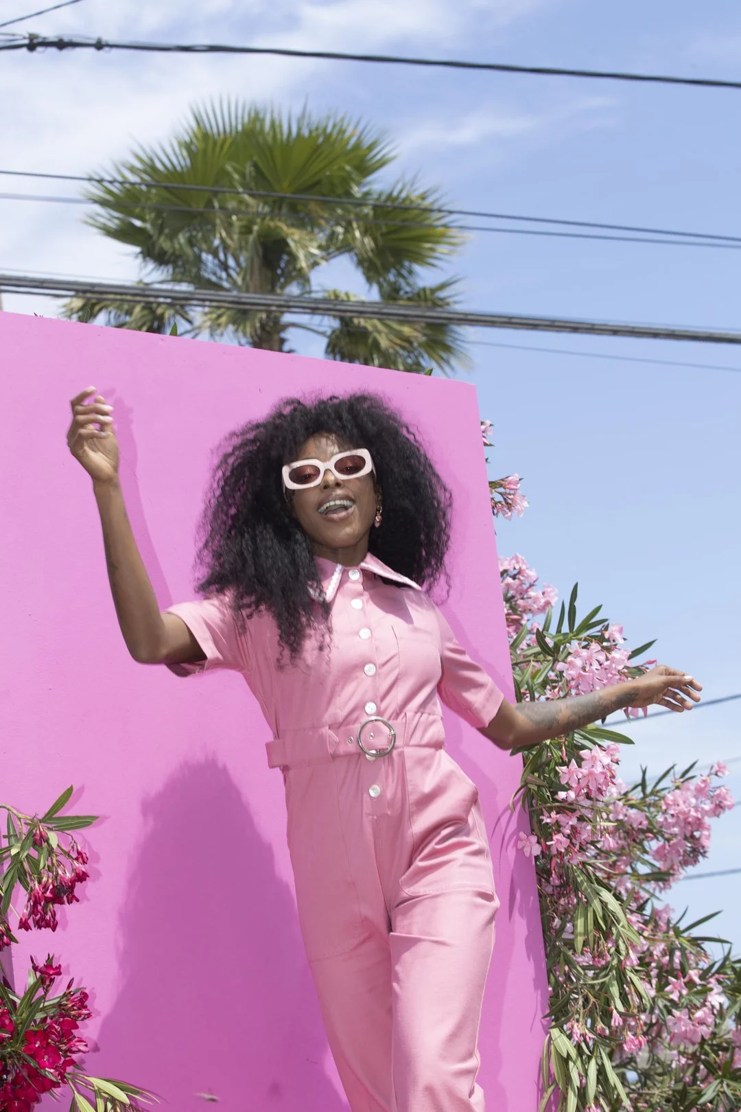 HEIDI Retro Jumpsuit - Pink - Image 12