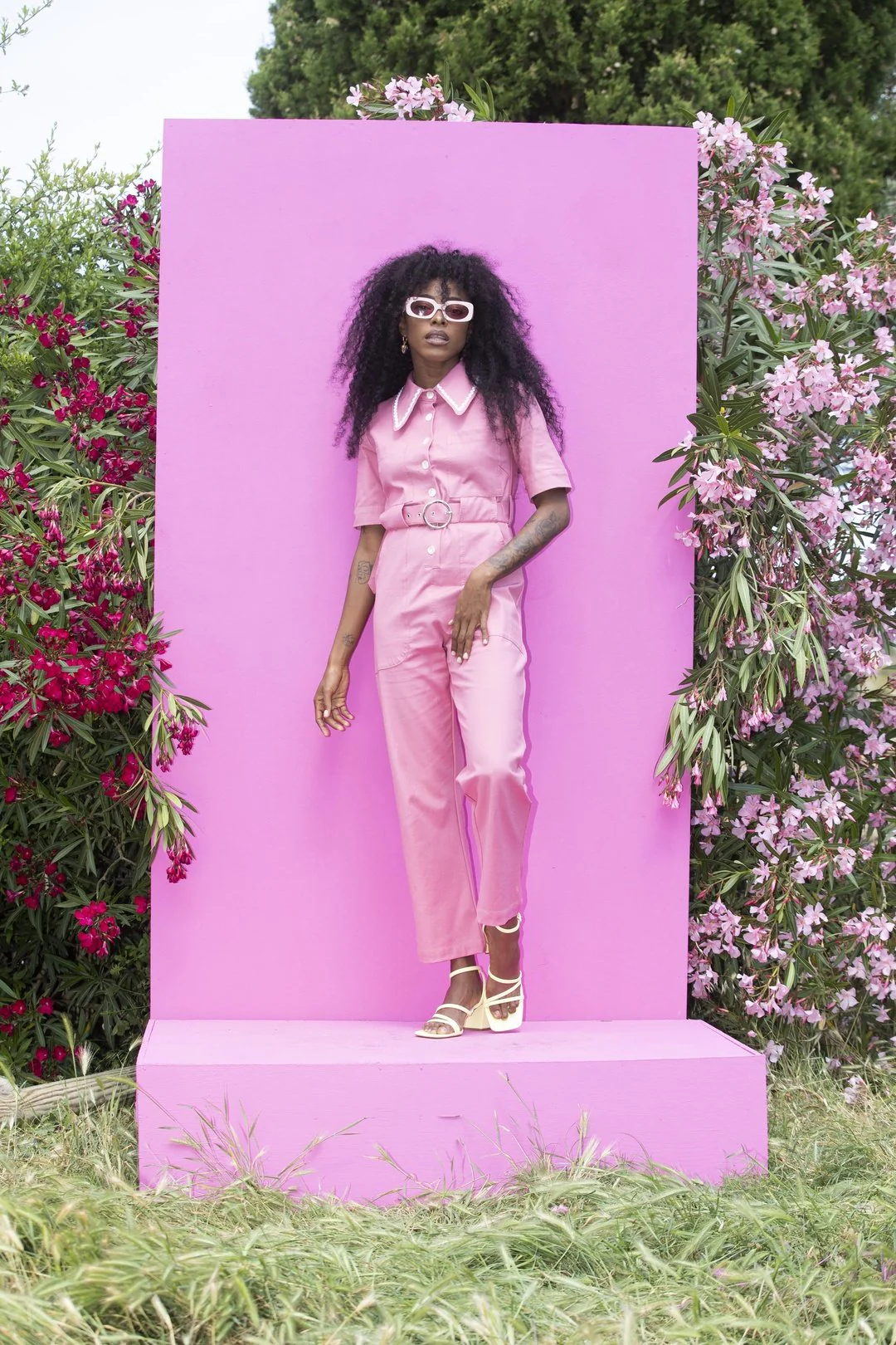HEIDI Retro Jumpsuit - Pink - Image 3