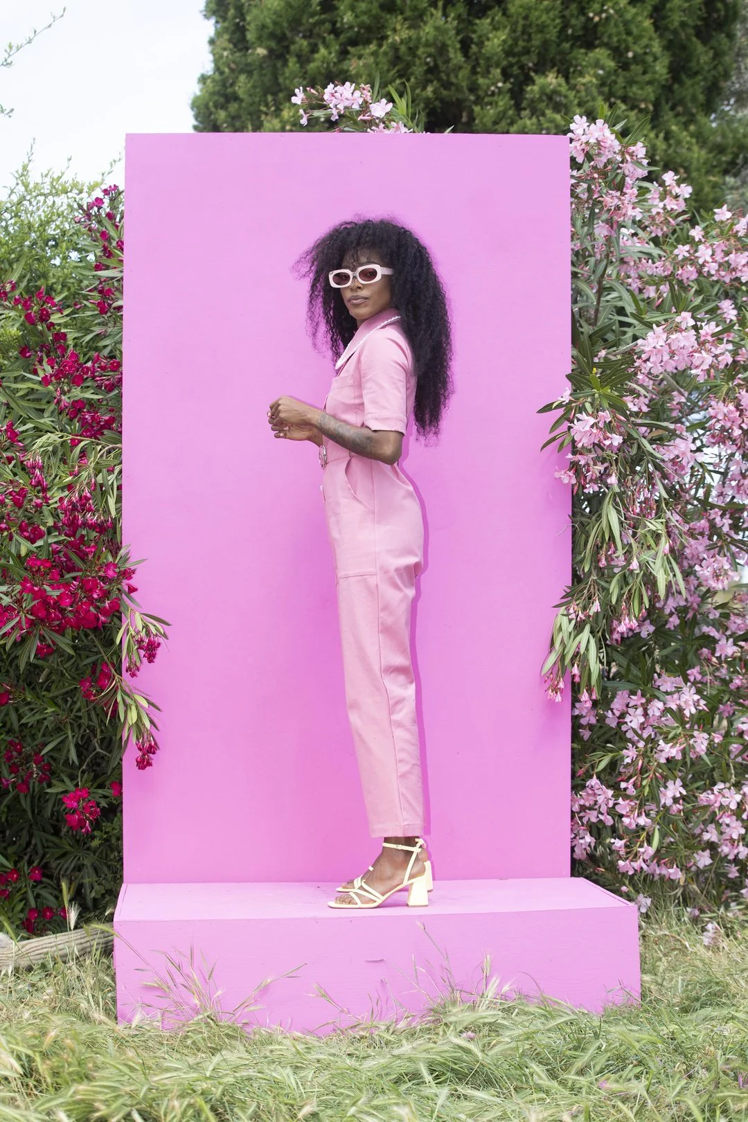 HEIDI Retro Jumpsuit - Pink - Image 4