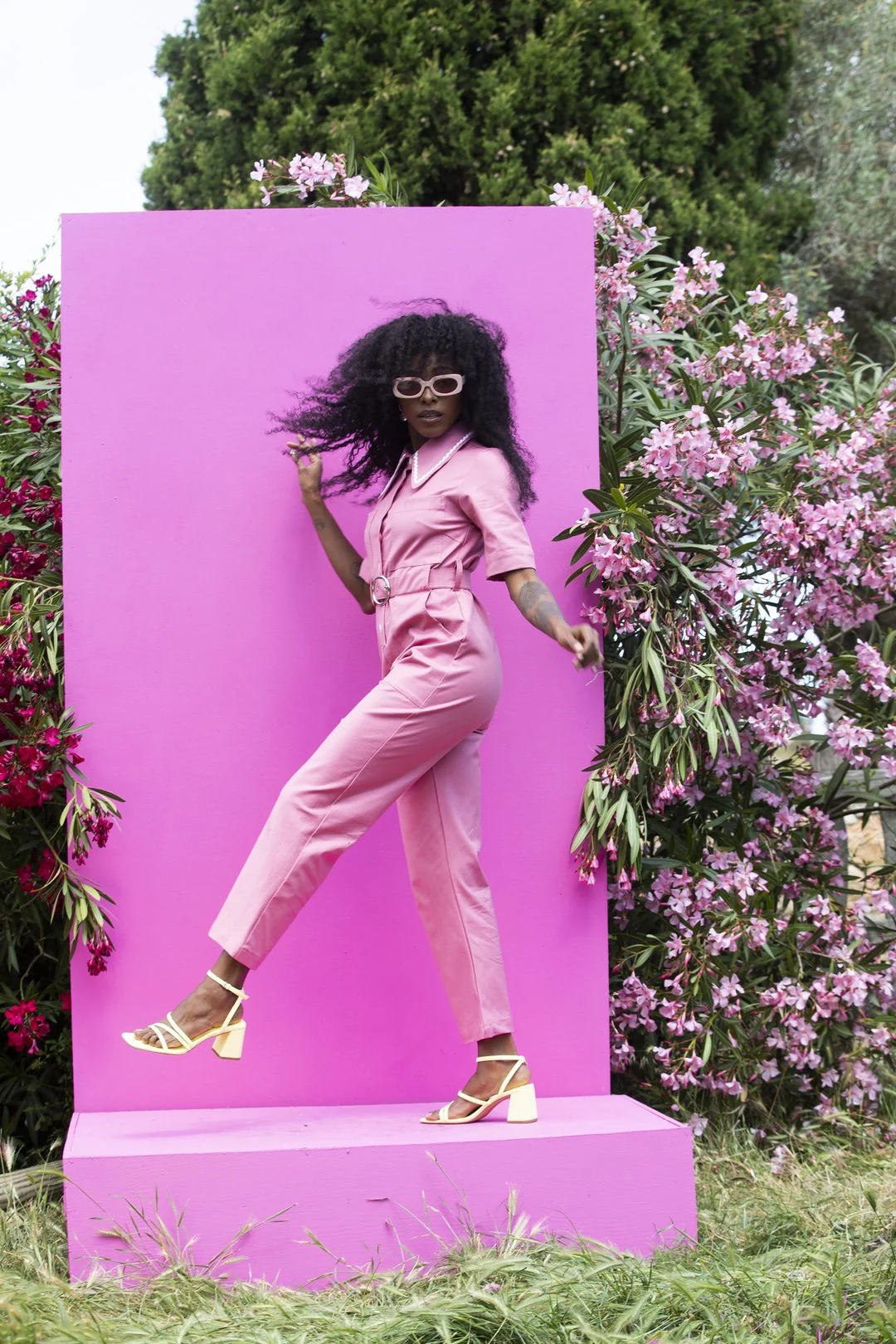 HEIDI Retro Jumpsuit - Pink - Image 6