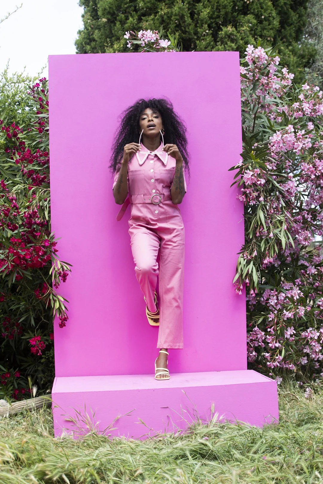 HEIDI Retro Jumpsuit - Pink - Image 7