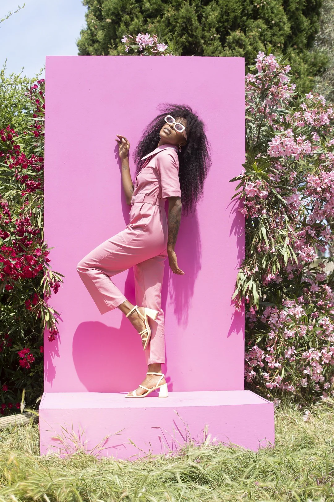 HEIDI Retro Jumpsuit - Pink - Image 8