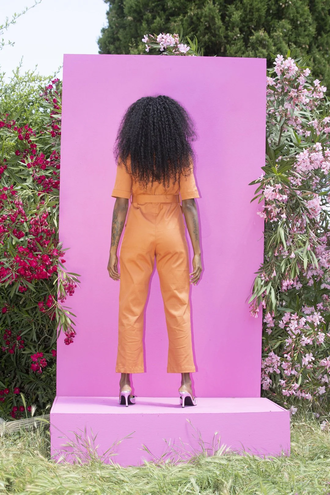 HEIDI Retro Jumpsuit - Tangerine - Image 10