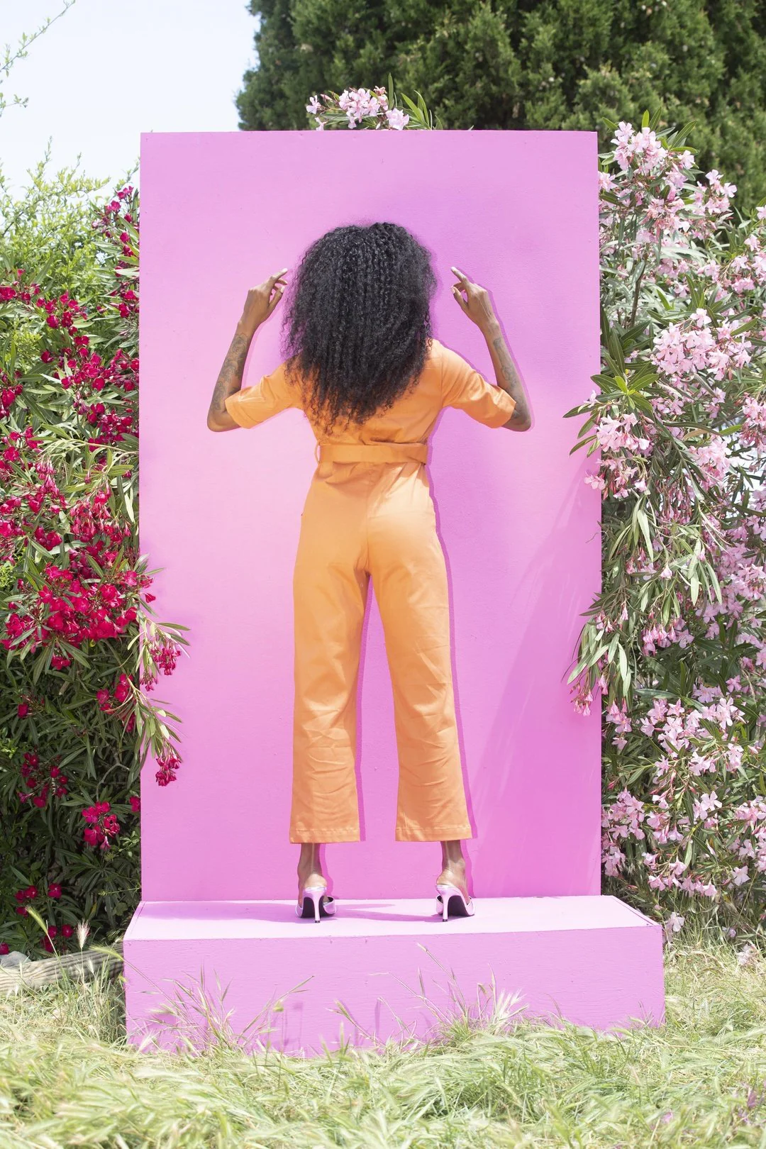 HEIDI Retro Jumpsuit - Tangerine - Image 7
