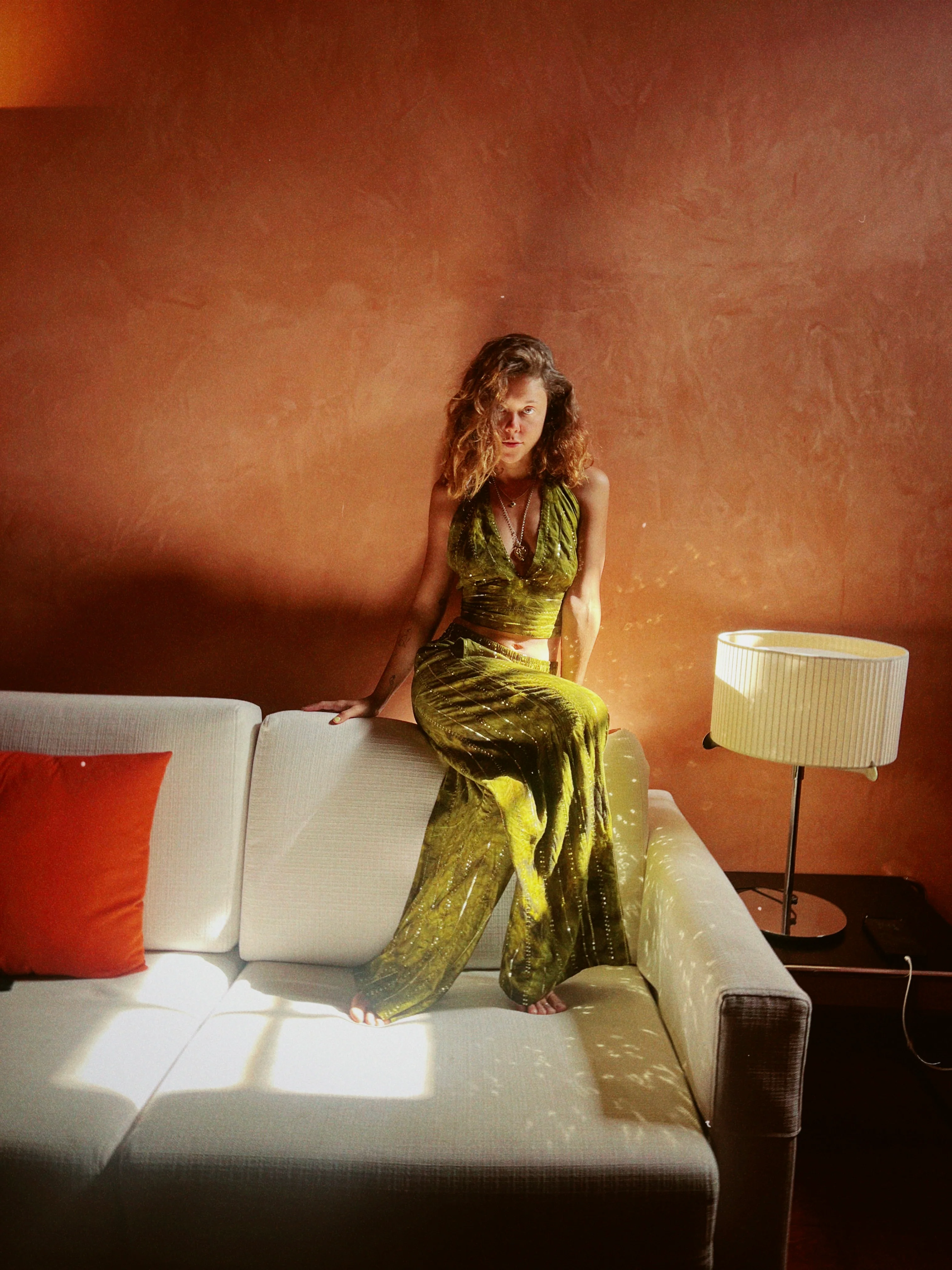 'Es Vedra' LOUNGE SET Crop Top - Green - Image 10
