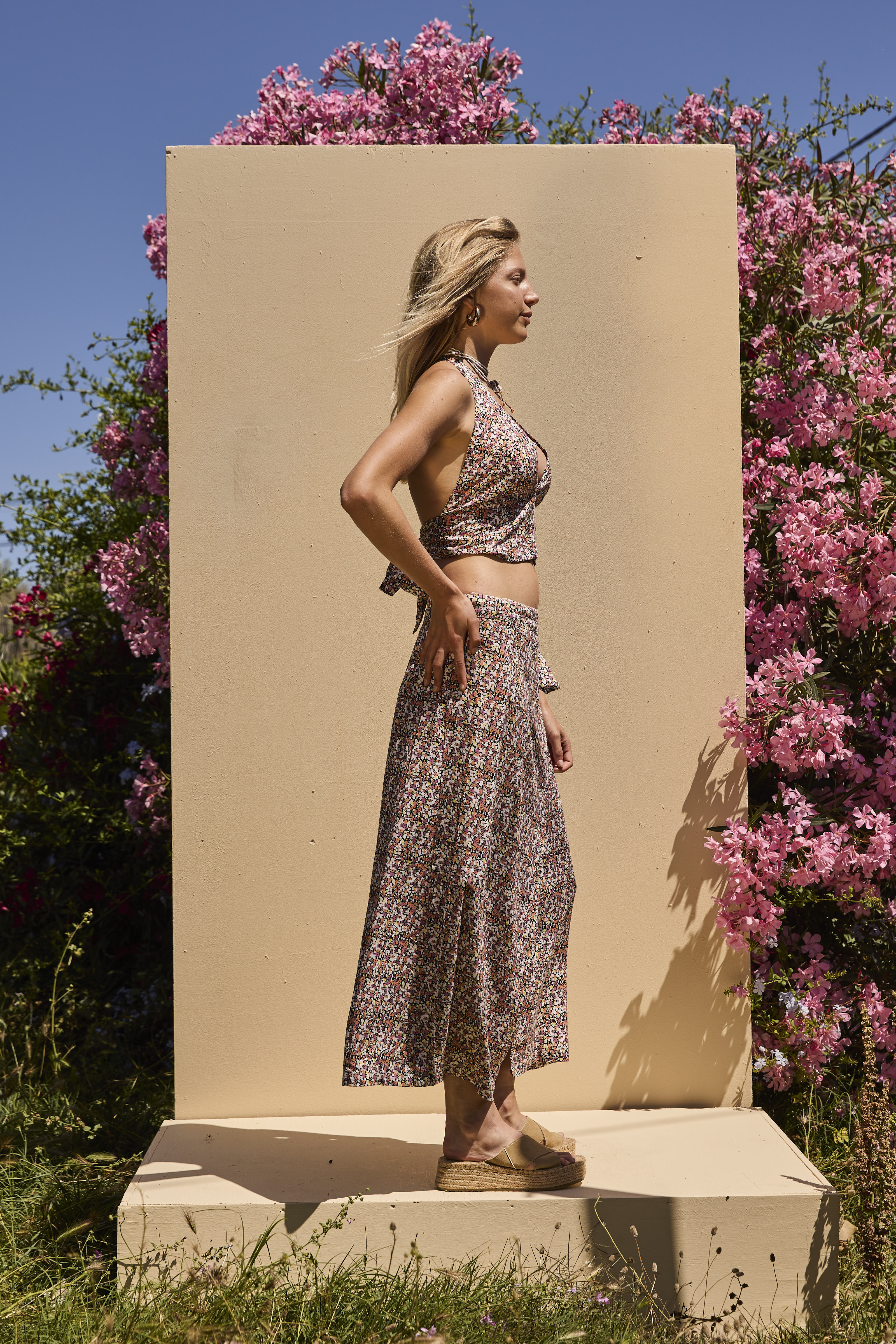 Wrap Skirt long mixed floral - Image 7