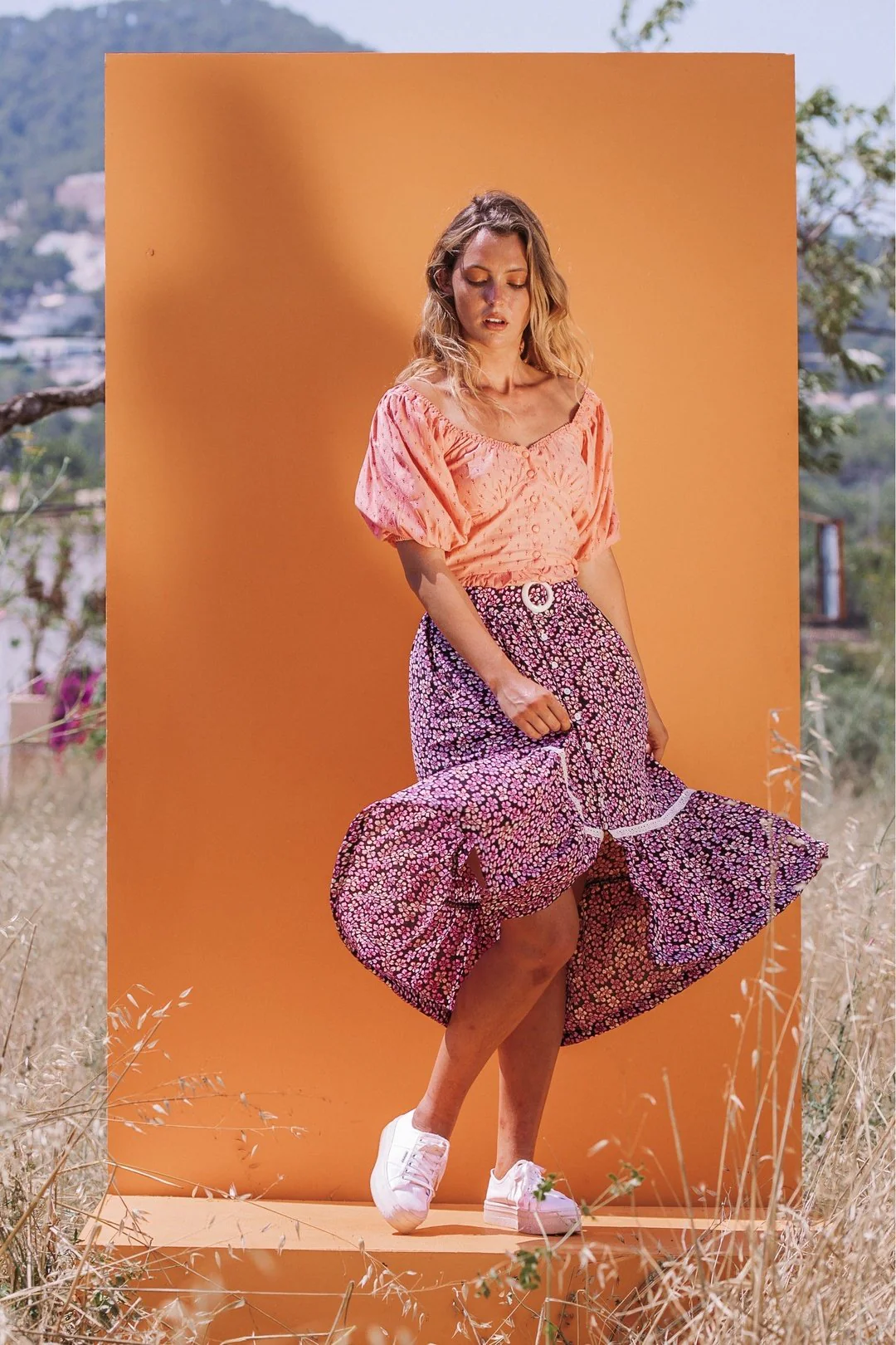 ISABELLA PURPLE & BLACK GYPSY SKIRT - Image 10